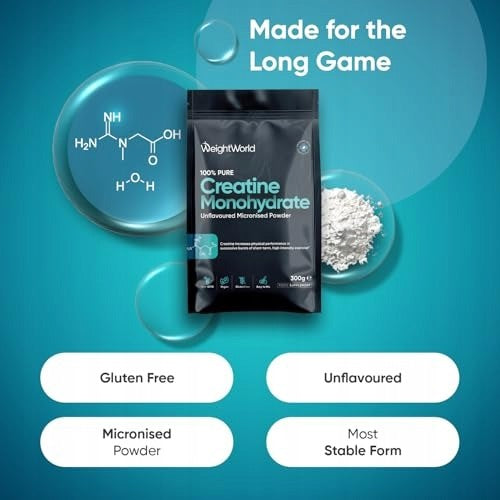 CREATINE MONOHYDRATE POWDER 300 G VEGAN MICRONIZED CREATINE IN Packaging status original