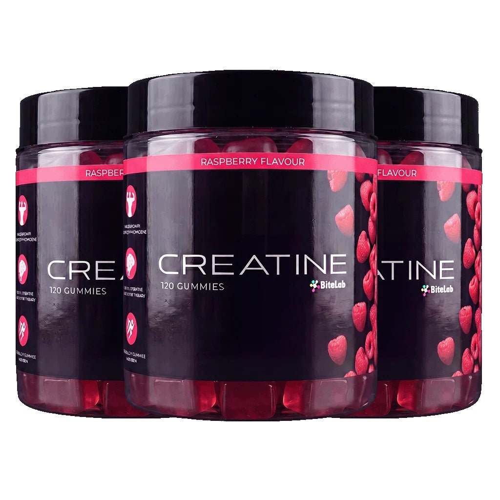 CREATINE MONOHYDRATE RASPBERRY GUMMIES 120 PCS BCAA TAURINE COLLAGEN B12 BETAINE Expiration date at least 1 year from the date of purchase