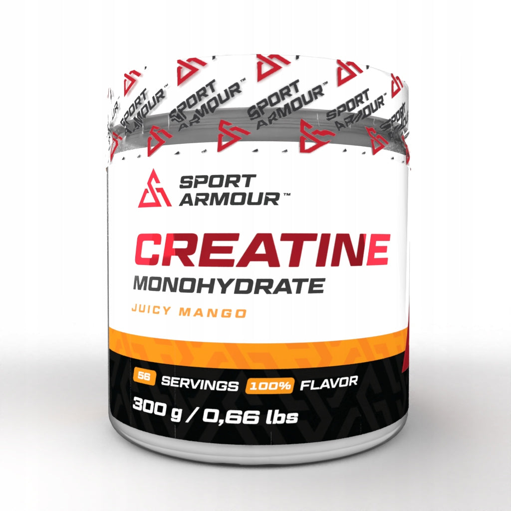 CREATINE MONOHYDRATE SPORT ARMOUR 300g JUICY MANGO TAURINE PREMIUM CREATINE Expiration date at least six months from the date of purchase