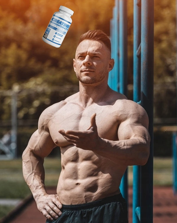 CREATINE MONOHYDRATE TABLETS 150 kaps - enough for a month, diet for mass Packaging status original