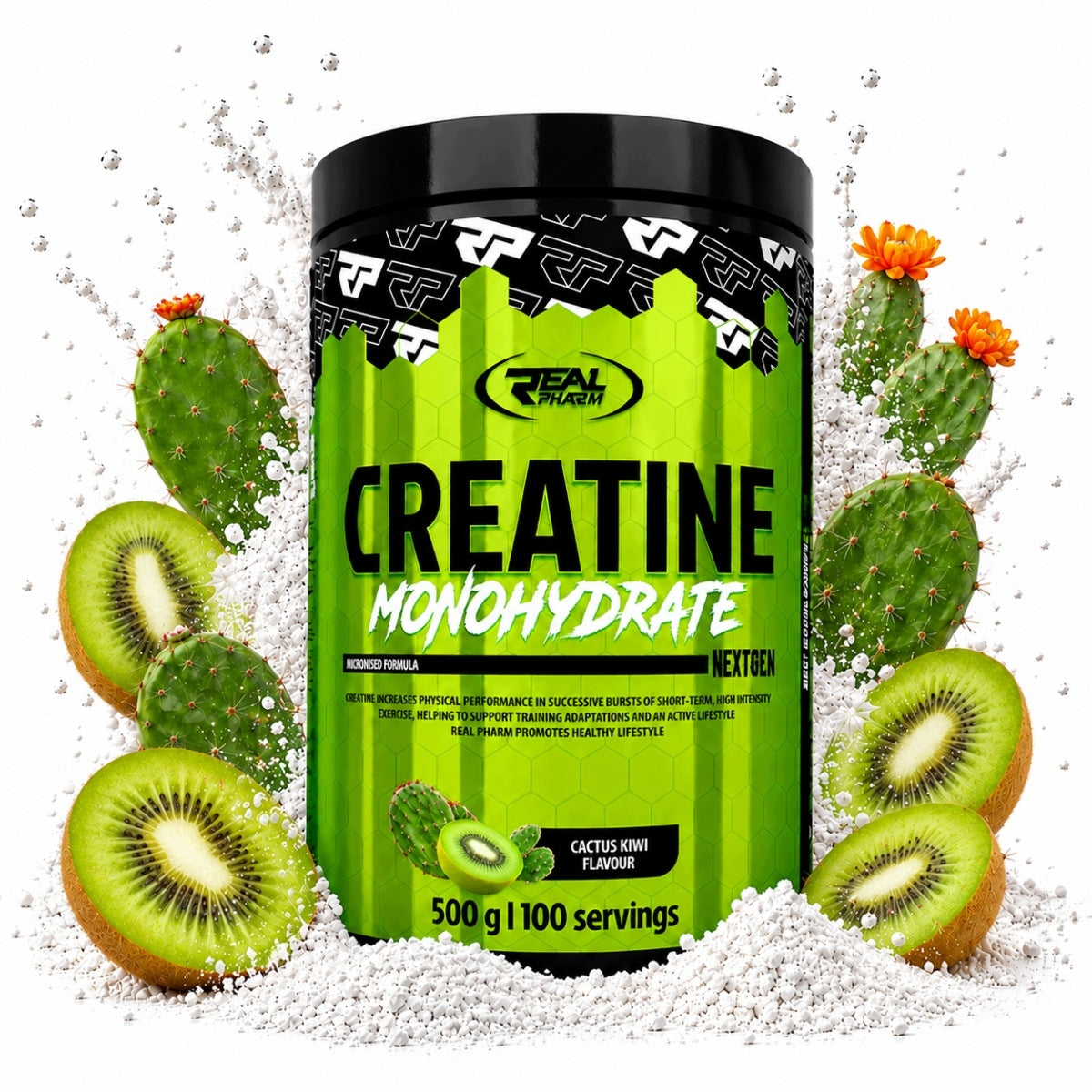 CREATINE MONOHYDRATE powder STRENGTH POWER REAL PHARM CREATINE 500g Kiwi Cactus