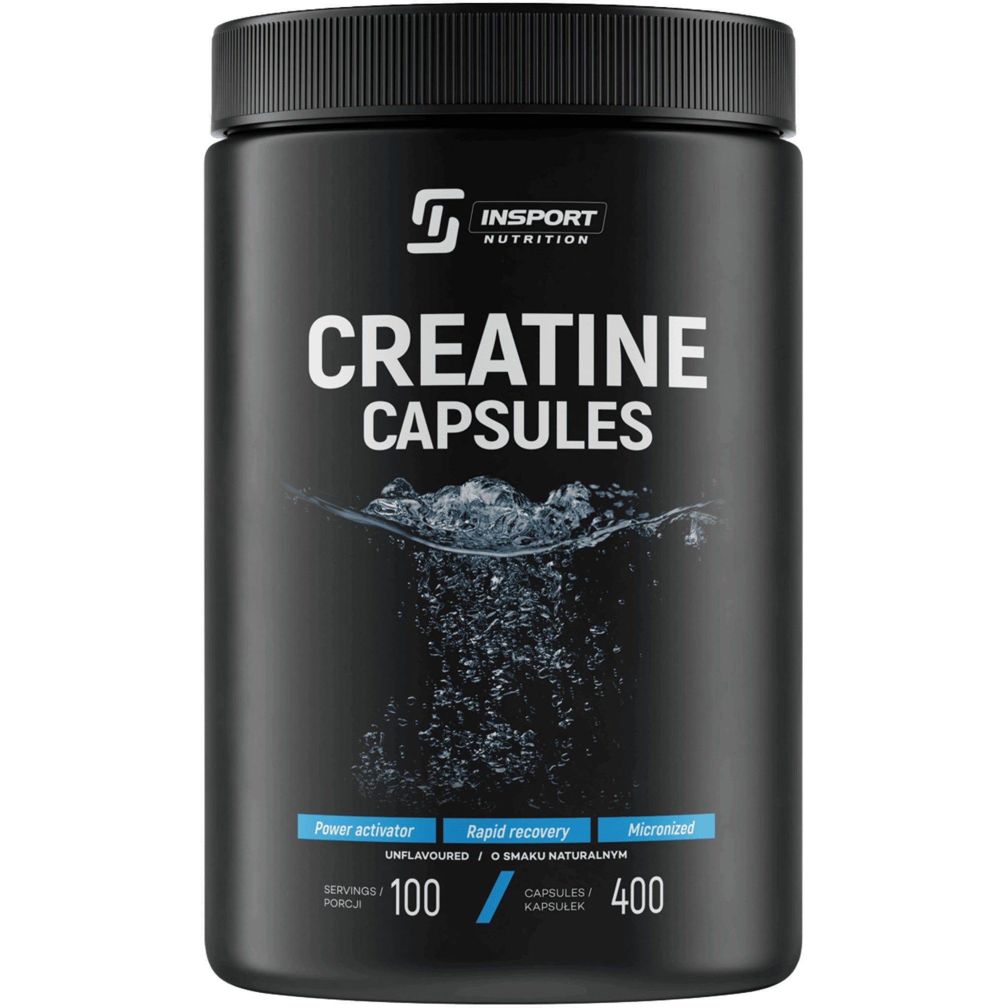 CREATINE Monohydrate 400 kap MICRONIZED Creatine Monohydrate | INSPORT Packaging status original