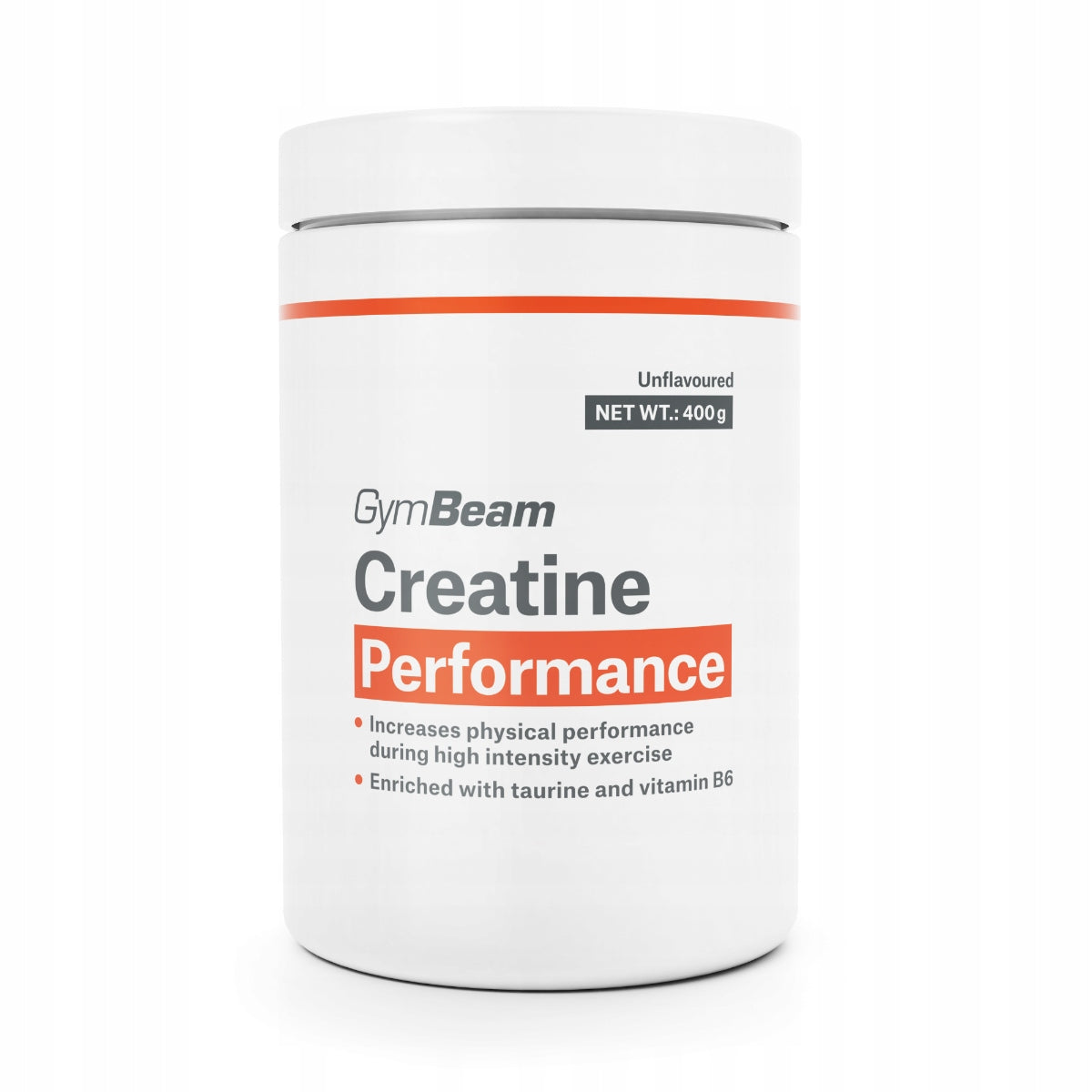 CREATINE PERFORMANCE MONOHYDRATE WITH TAURINE STRENGTH VEGAN GymBeam 400g tasteless
