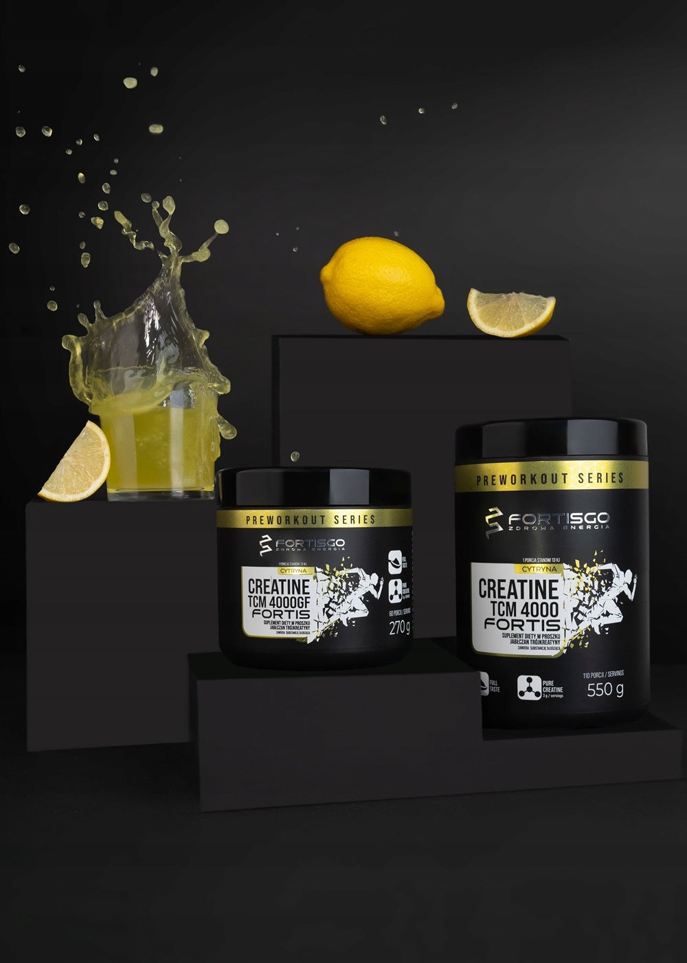 CREATINE TCM 4000GF FORTIS Lemon (270g) Packaging status original