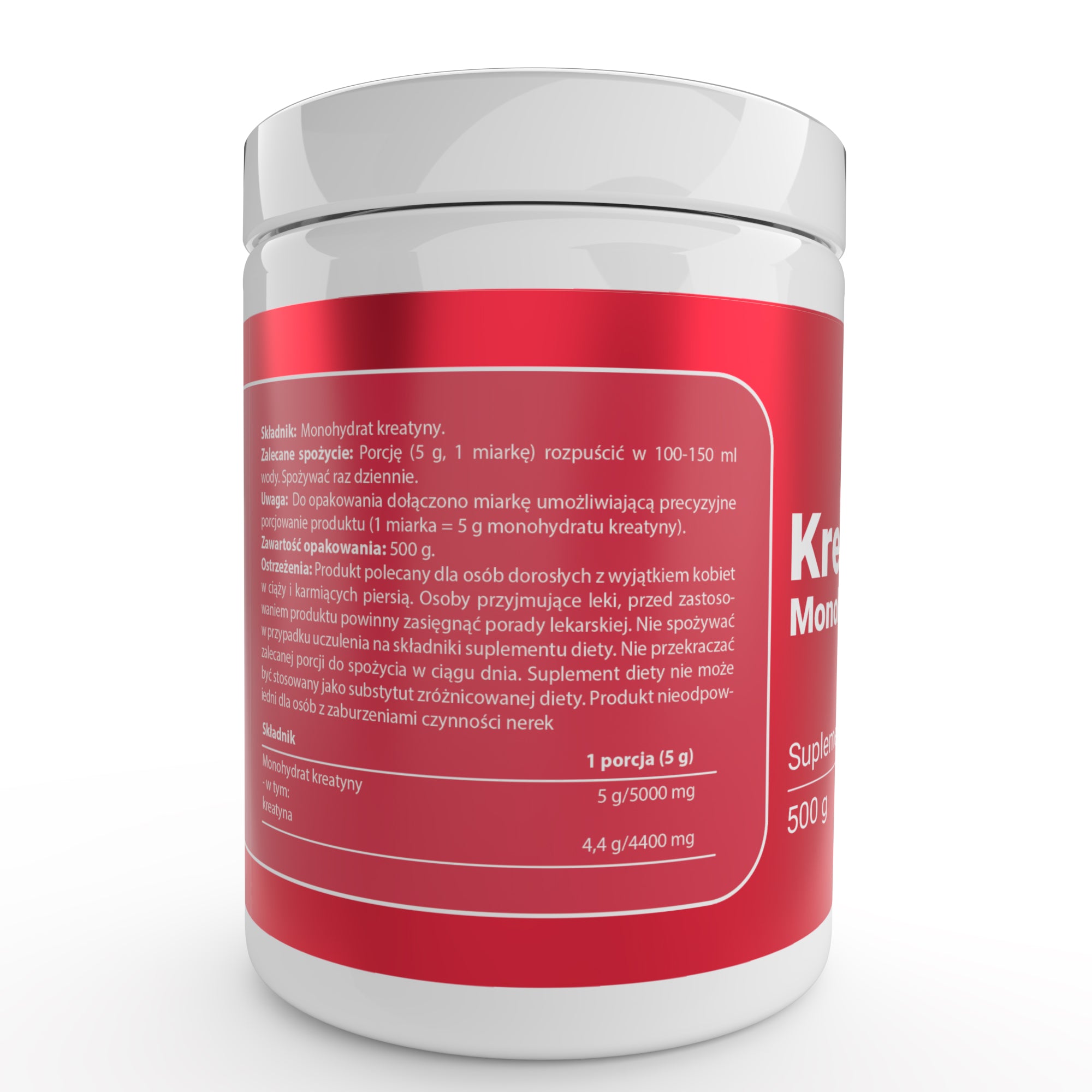 CREATINE monohydrate - 5000 mg – Strength, energy and muscle performance! 500 mg Packaging status original