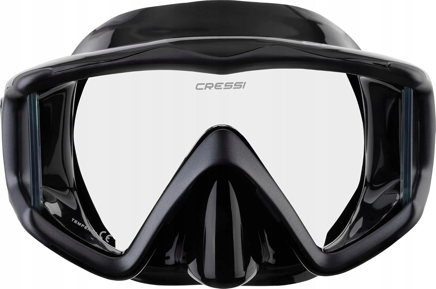 CRESSI Diving Mask Adult Silicone Low Volume Tempered Black