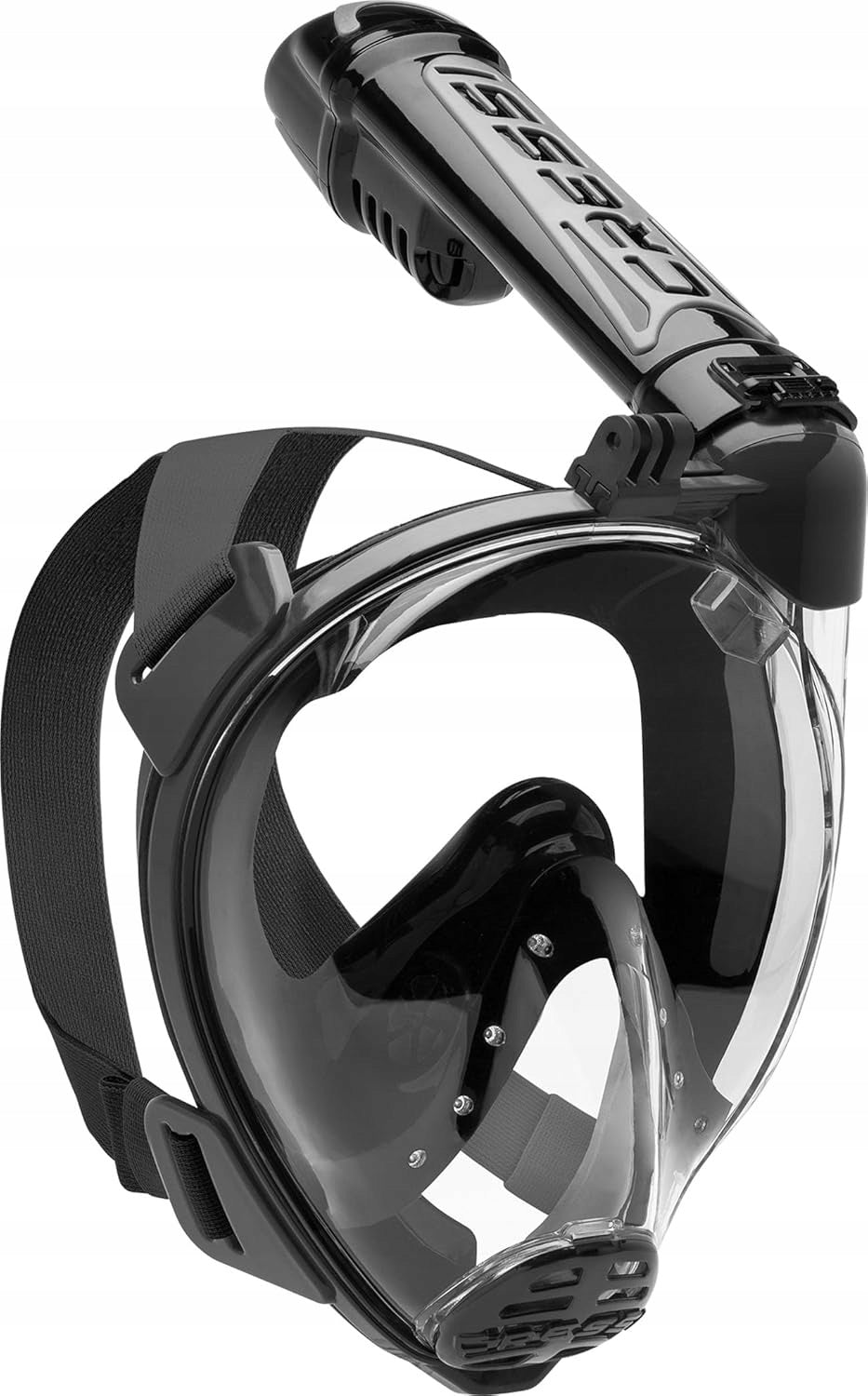 CRESSI Large Mask Vision Tube Dry Handle Action Cam Adult Black Color black
