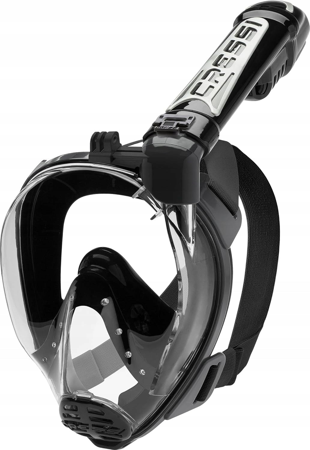 CRESSI Large Mask Vision Tube Dry Handle Action Cam Adult Black