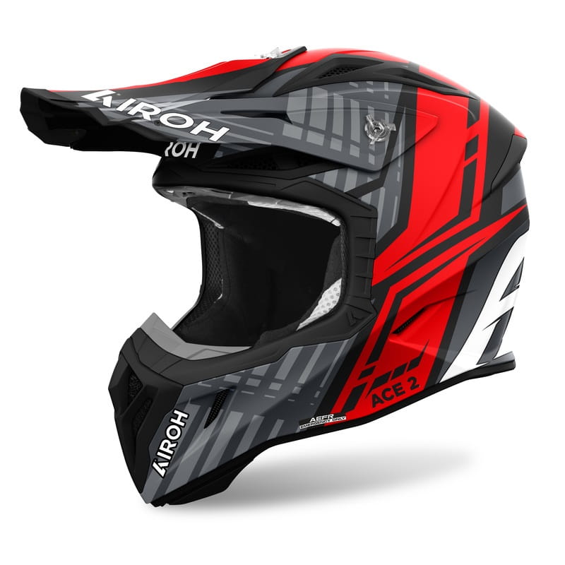 CROSS ENDURO AIROH AVIATOR ACE 2 PROUD RED MATT MOTORCYCLE HELMET Manufacturer's catalog number AVA2_2P55_L