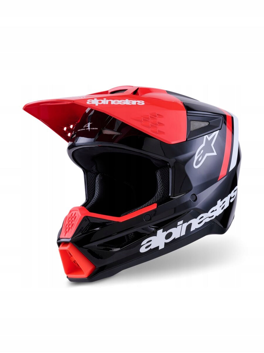 CROSS HELMET ALPINESTARS SUPERTECH M3 RADIUM BLACK/RED/WHITE L