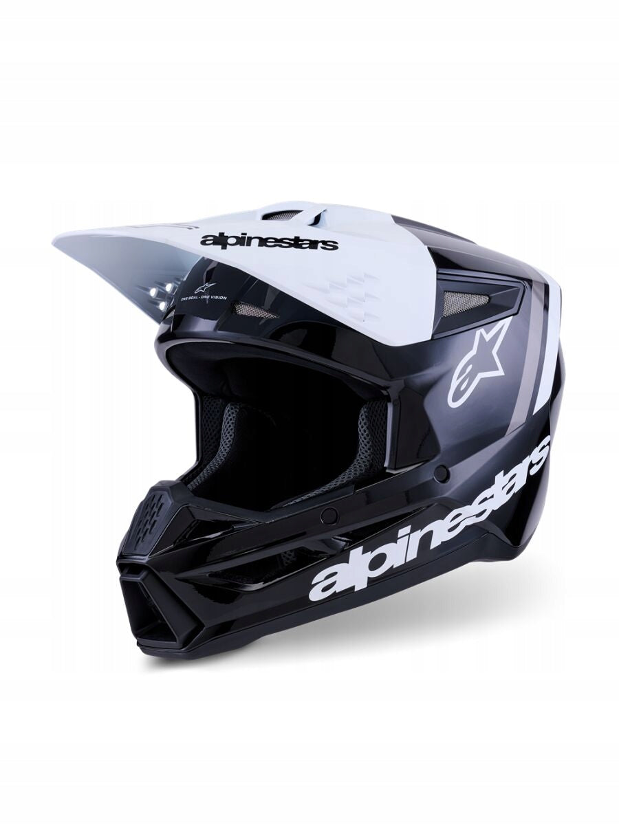 CROSS HELMET ALPINESTARS SUPERTECH M3 RADIUM BLACK/WHITE/GRAY M