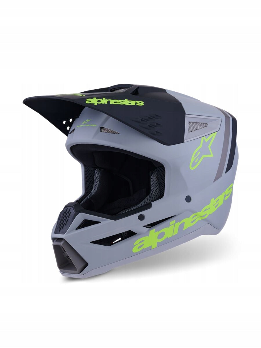 CROSS HELMET ALPINESTARS SUPERTECH M3 RADIUM GRAY/BLACK/YELLOW XL