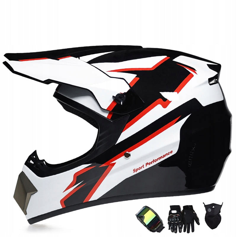 CROSS HELMET CHILDREN'S ENDURO QUAD +GLOVES+GOGLES Size XL