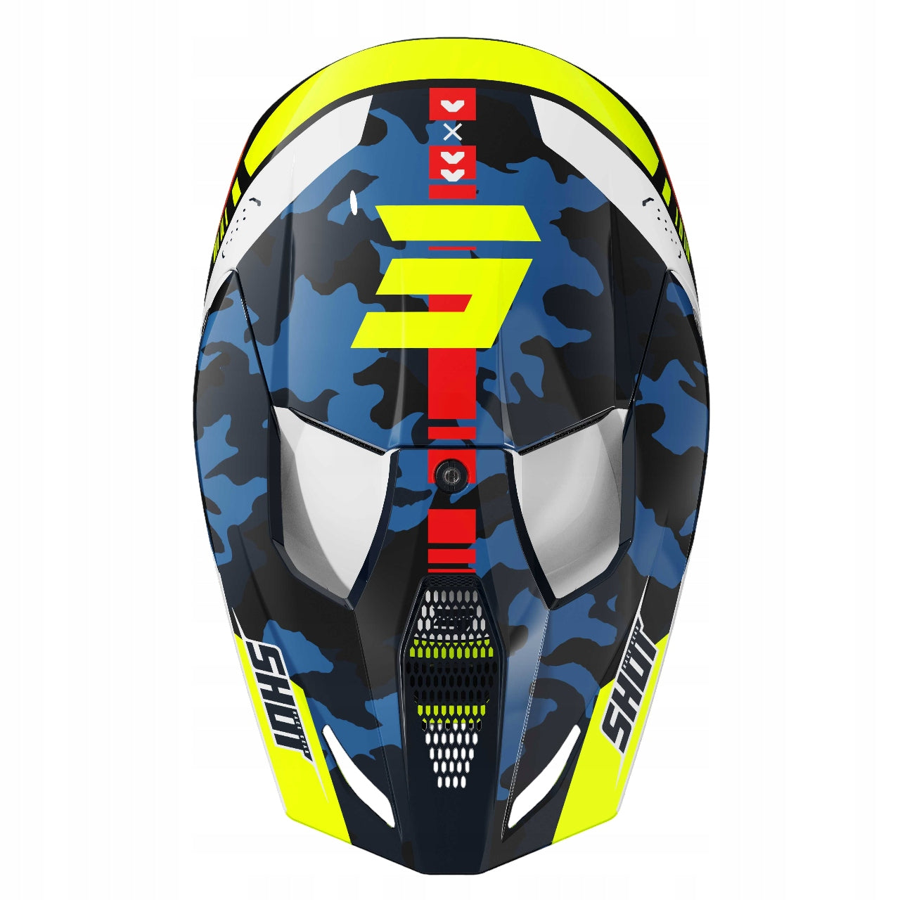 CROSS HELMET CHILDREN SHOT FURIOUS KID FLASH BLUE NEON YELLOW GLOSSY YM Manufacturer Shot Racing
