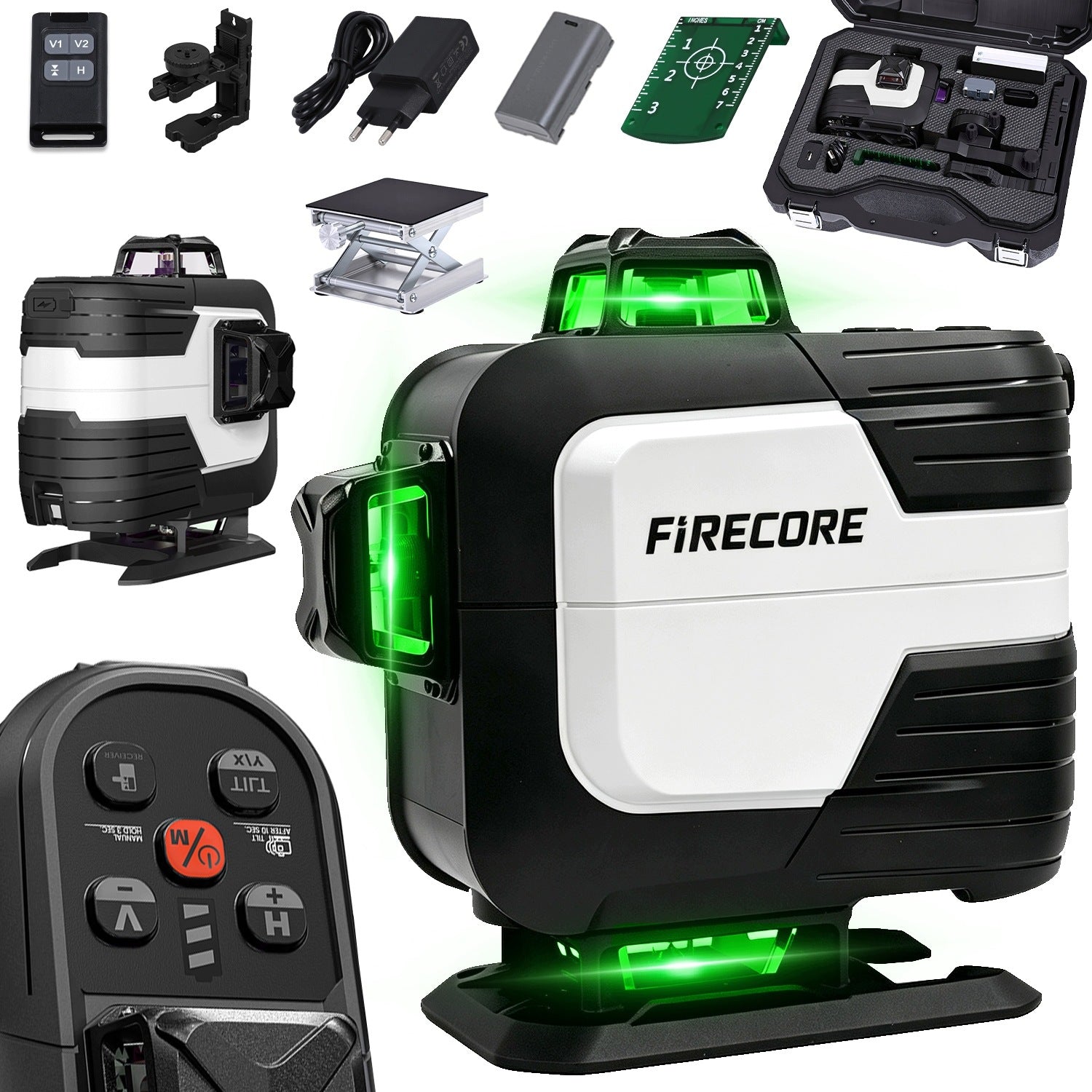 CROSS LASER 16 LINES ELECTRONIC SELF-LEVELING LEVEL 4D GREEN