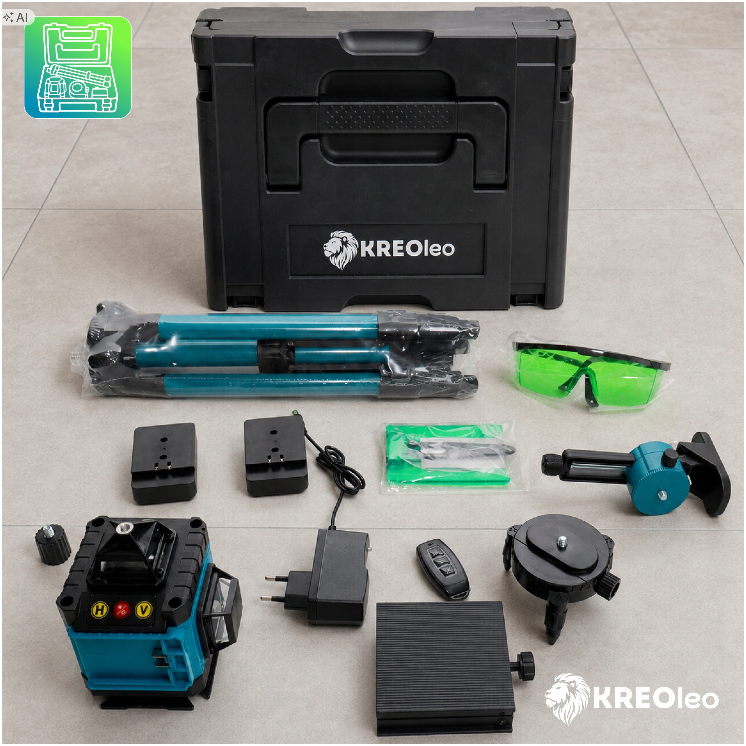 CROSS LASER 4D 360 LASER LEVEL 16 LINES GREEN TRIPOD SET PRO Packaging status original