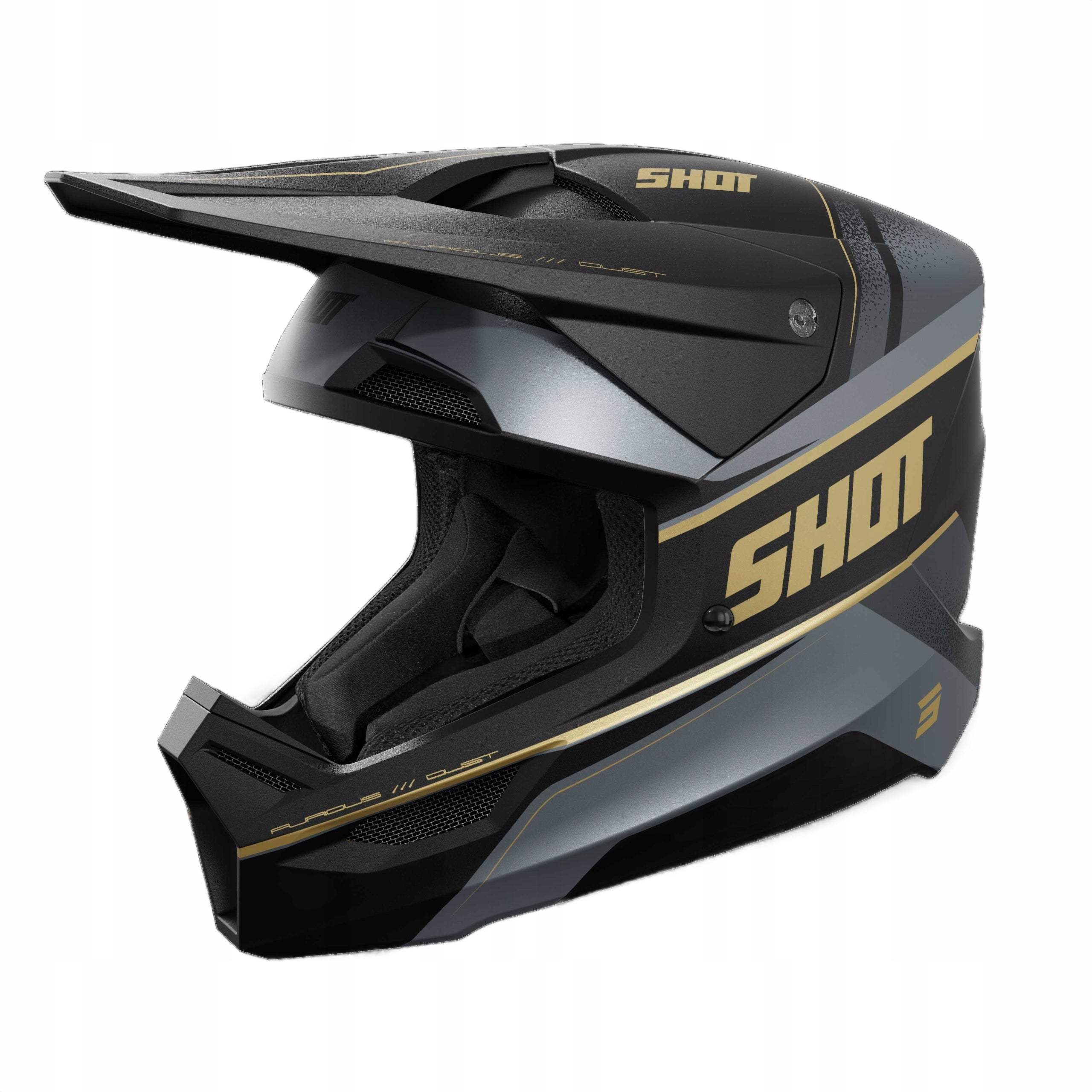 CROSS QUAD SHOT FURIOUS DUST GOLD MATT HELMET (L) A05-21OC-A02-10