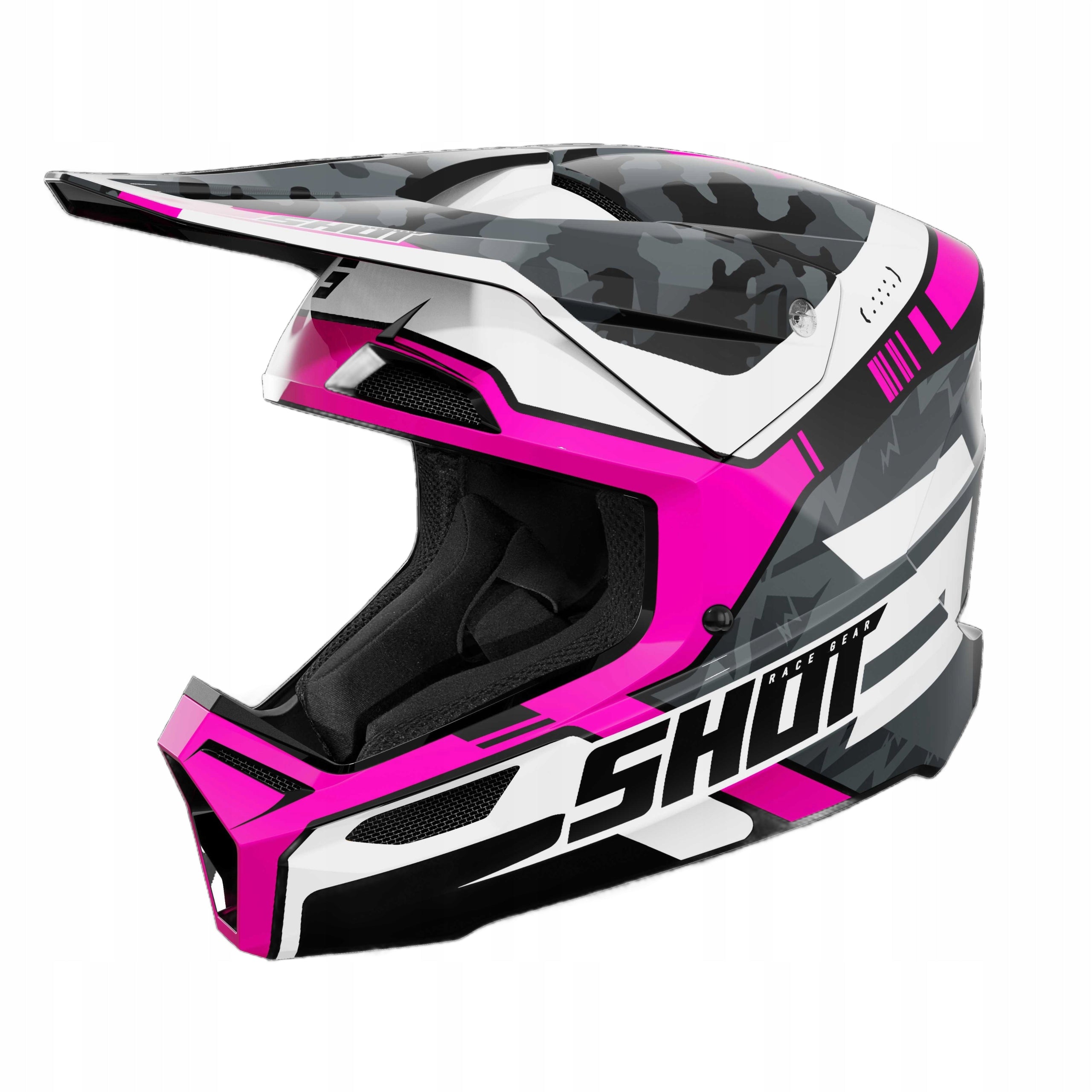 CROSS QUAD SHOT FURIOUS FLASH PINK GLOSS HELMET (XL) A05-21OC-B02-11