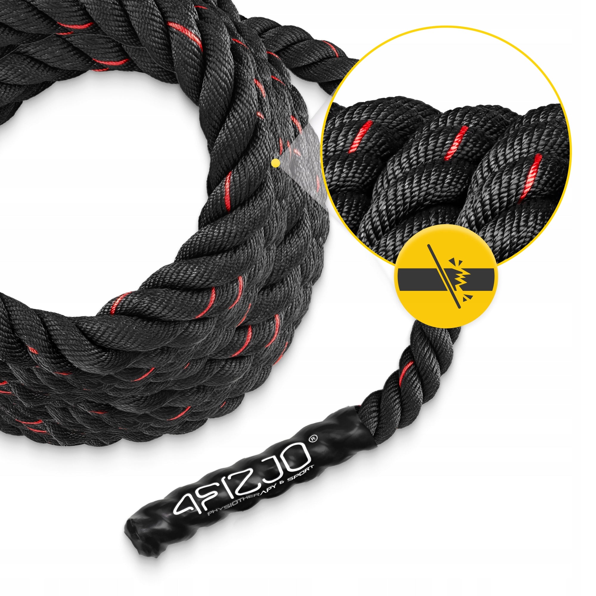 CROSSFIT TRAINING ROPE FOR MUSCLE STRENGTHENING POWER BATTLE ROPE 15 m Manufacturer code Power Battle Rope lina treningowa 15 m ER03