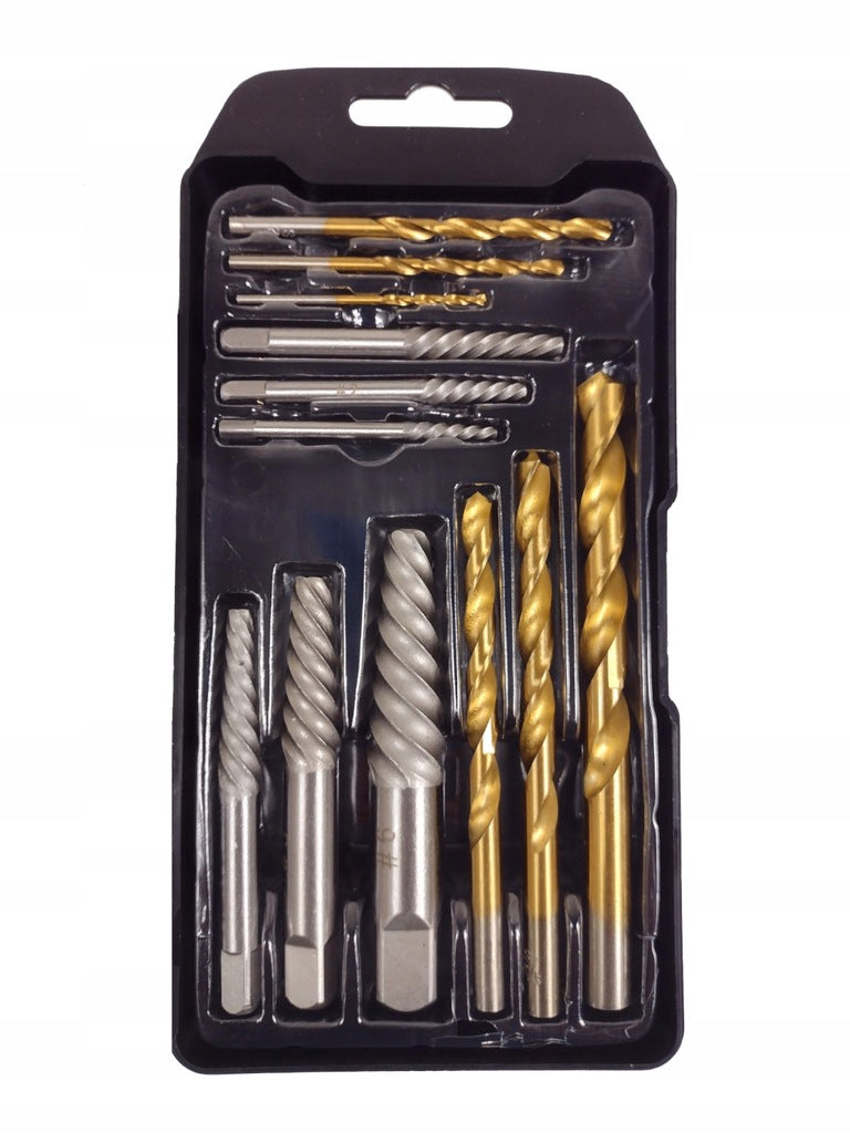 CRUMPETS FOR BROKEN SCREWS + DRILL BITS 12 pcs.FALON-TECH