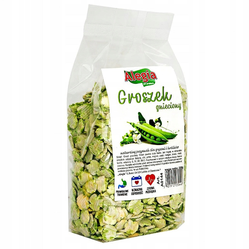 CRUSHED PEAS PLAQUES DELICACY FOR RODENTS KROLIKOW BLONDE WHITE 130G