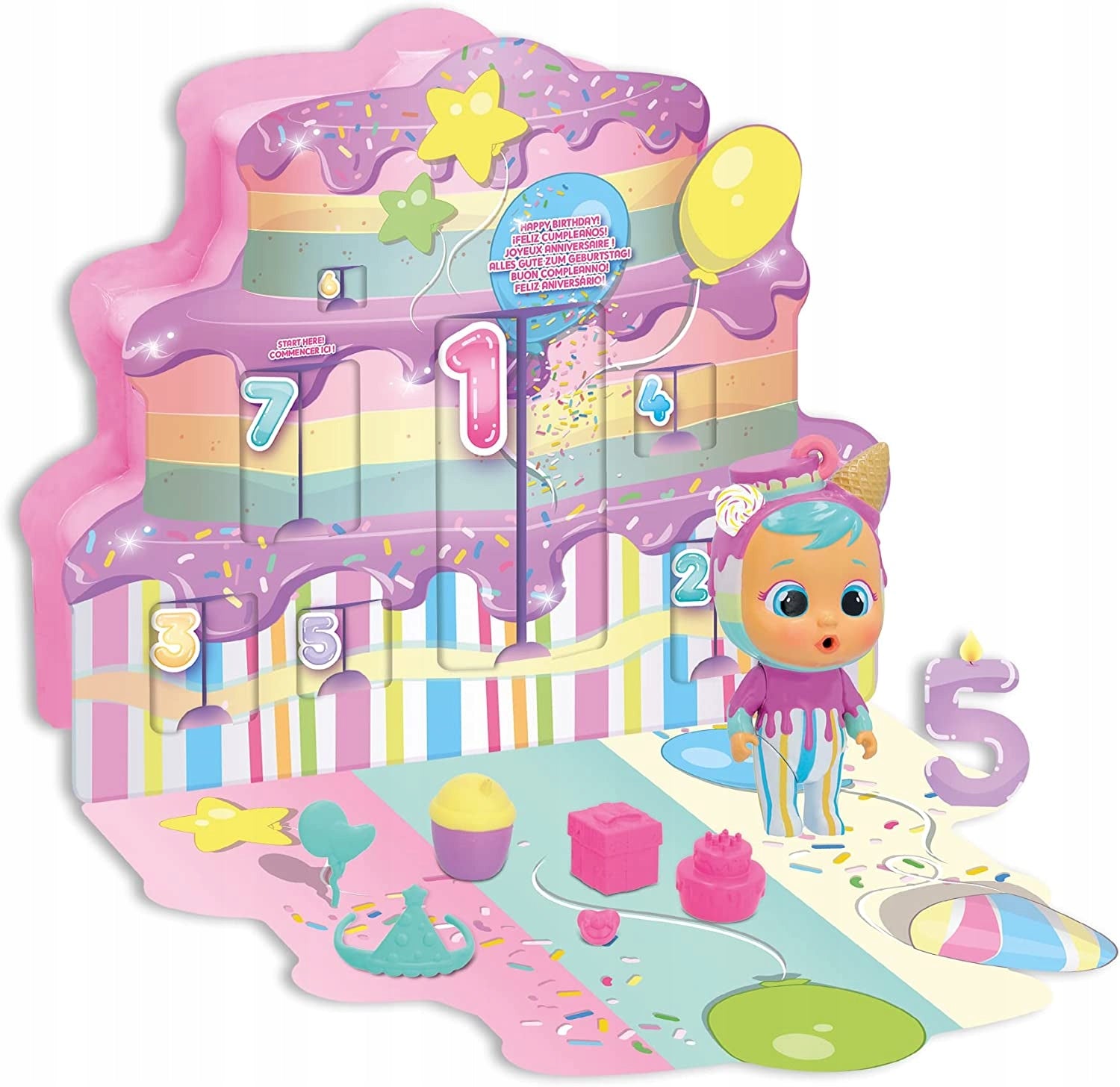 Lėlė - kūdikis Cry Babies My Birthday Countdown
