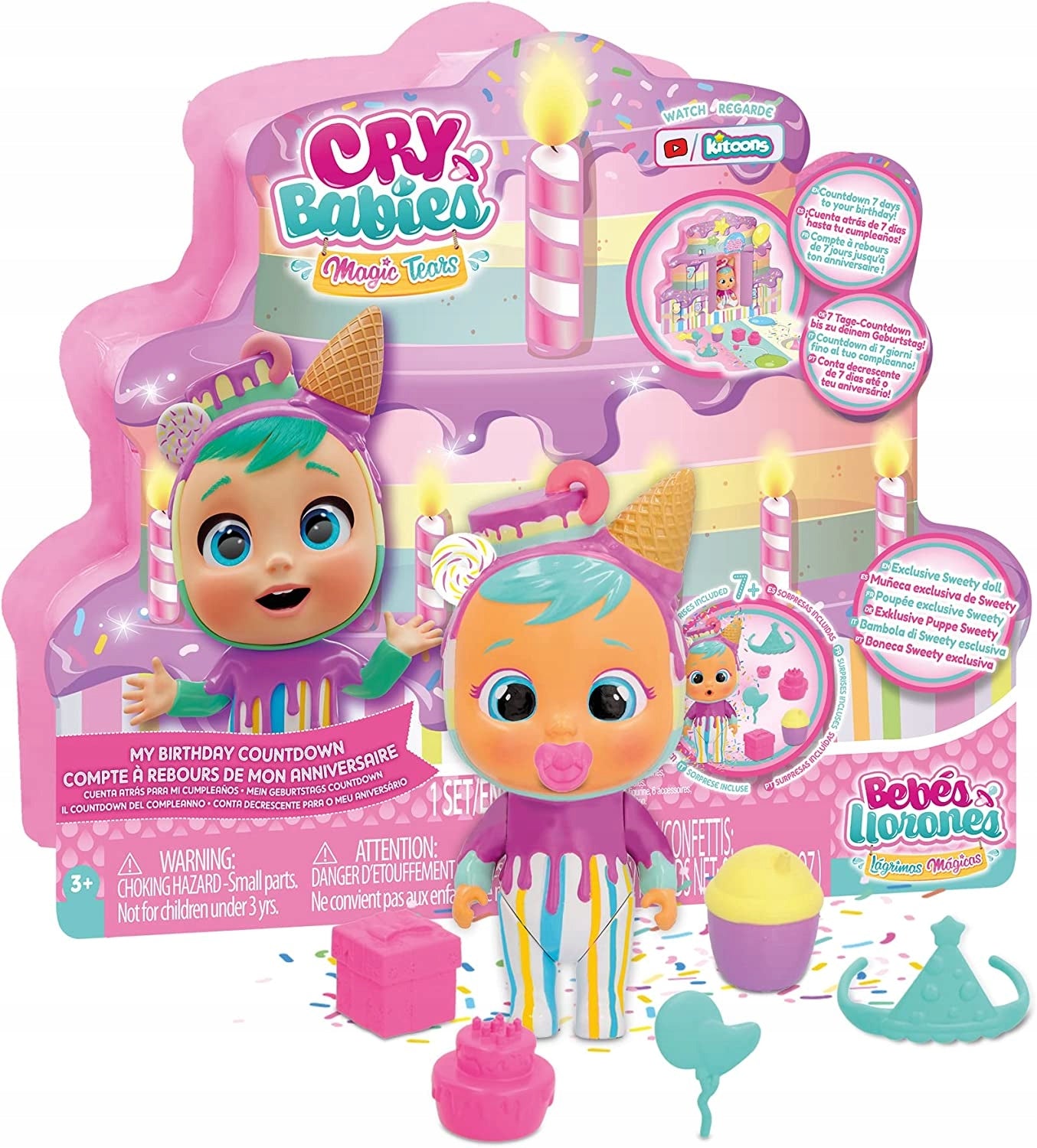 Lėlė - kūdikis Cry Babies My Birthday Countdown