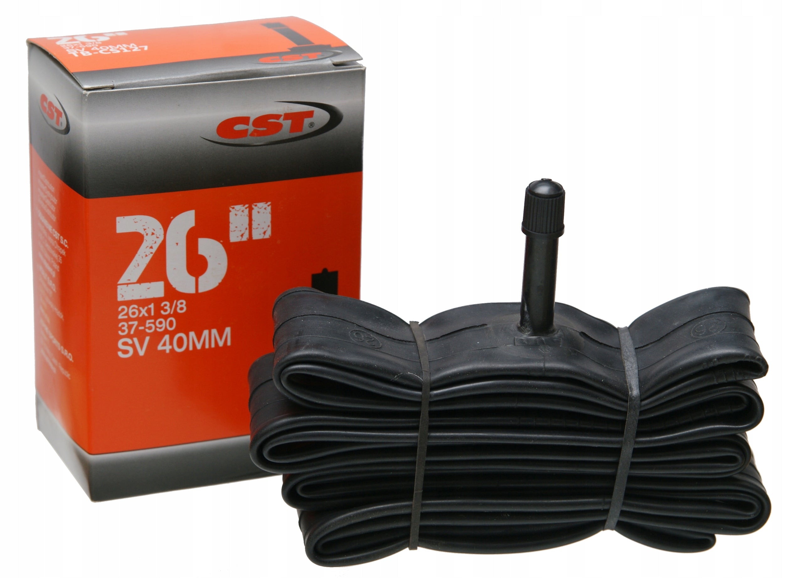 CST BICYCLE TUBE 26x1 3/8 SV 40mm (37-590) AV CAR