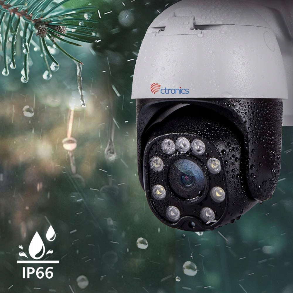 CTRONICS Outdoor PTZ Camera WiFi 1080P IP Night Camera Vision 30m Audio Brand Ctronics