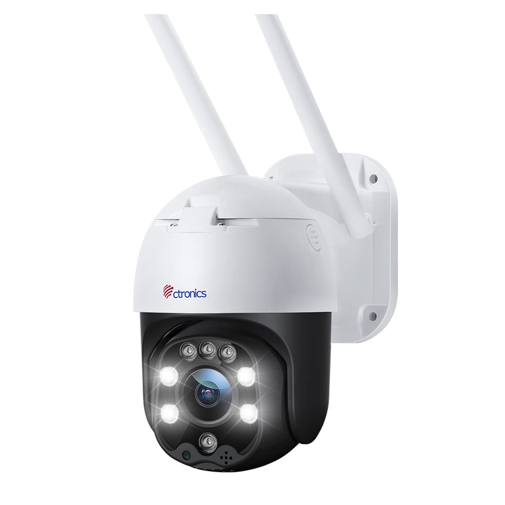 CTRONICS Outdoor PTZ Camera WiFi 1080P IP Night Camera Vision 30m Audio