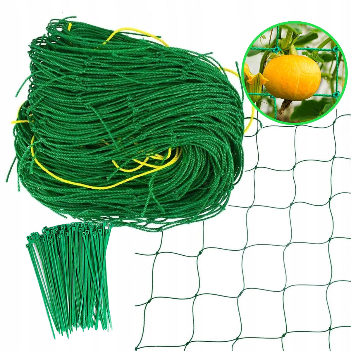 CUCUMBER NET FOR CLIMBING PLANTS 2x 5m VEGETABLES TOMATOES GARDEN SUPPORT