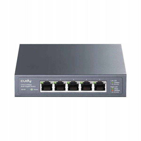 CUDY HS105 Network Switch 5-Port Multi-Gigabit Metal Housing Packaging status original