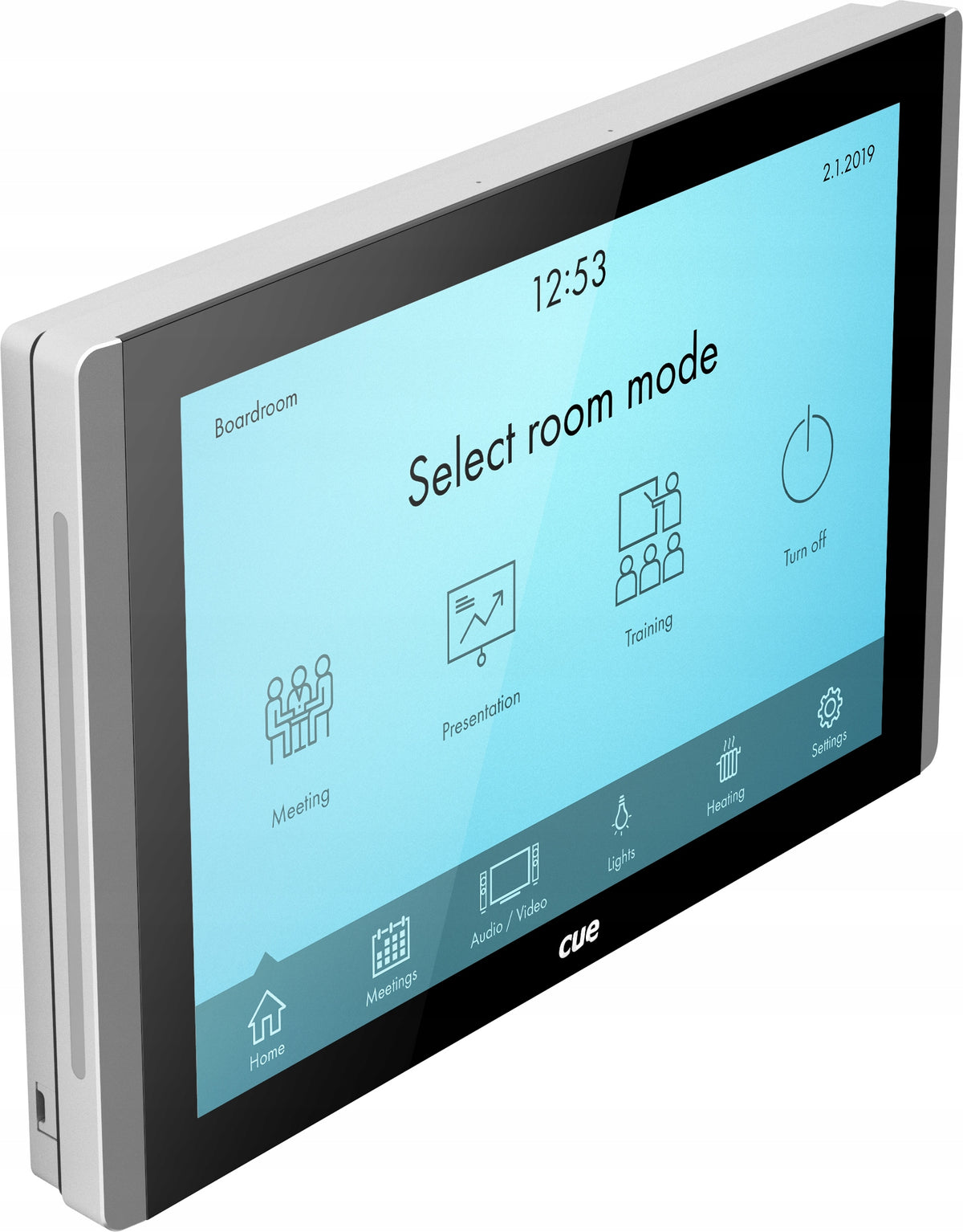 CUE touchCUE-12-M CS0540 wall-mounted touch panel for room reservation system