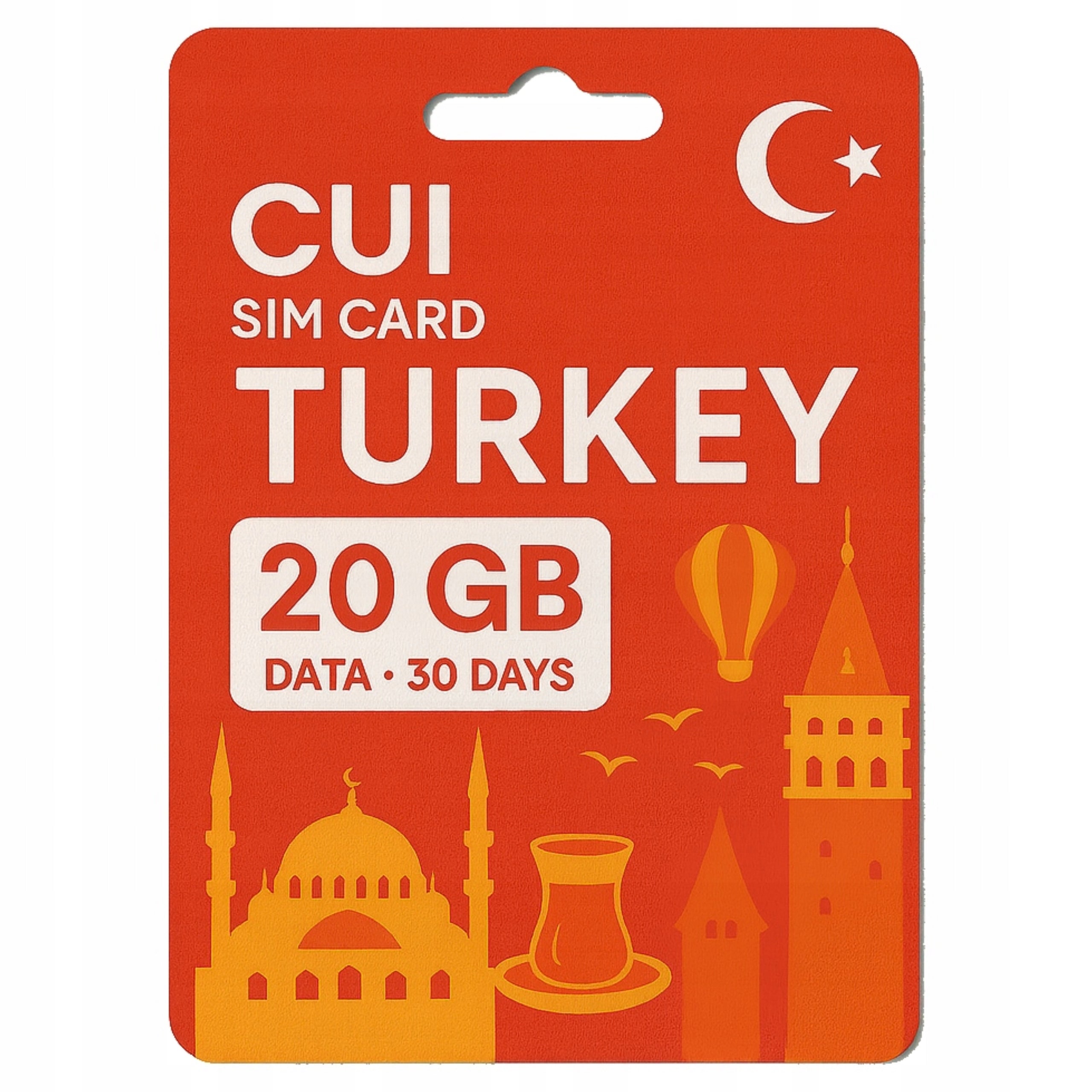 CUI SIM Card - Lifecell Roaming Internet Turkey 20GB LTE 4G Prepaid Card Operator other