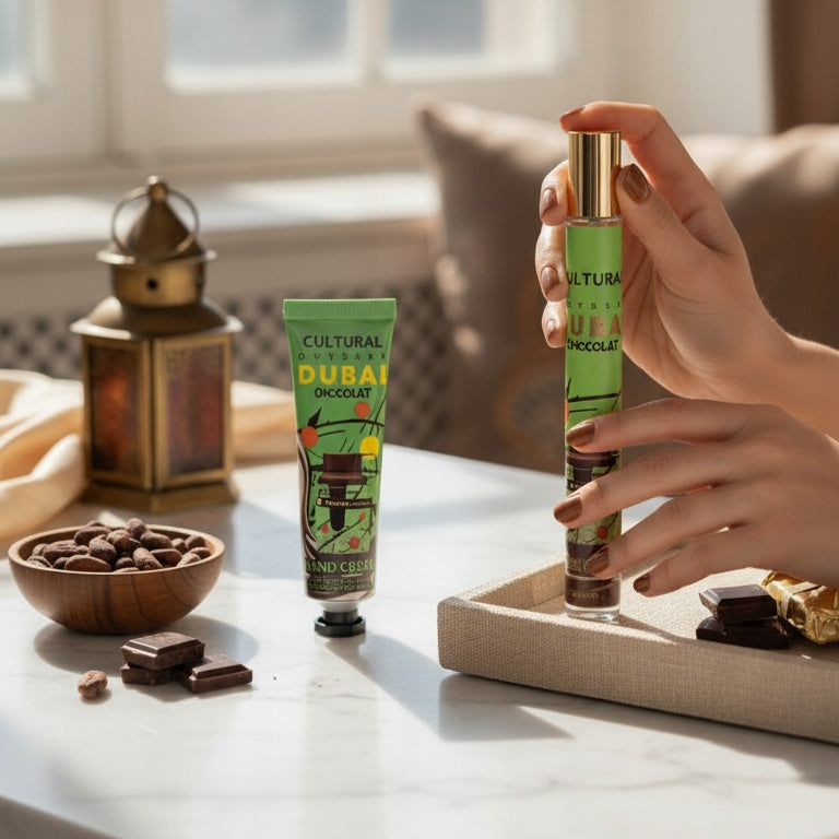 CULTURAL - PERFUME AND HAND CREAM - DUBAI CHOCOLATE Product weight with unit packaging 0.2 kg