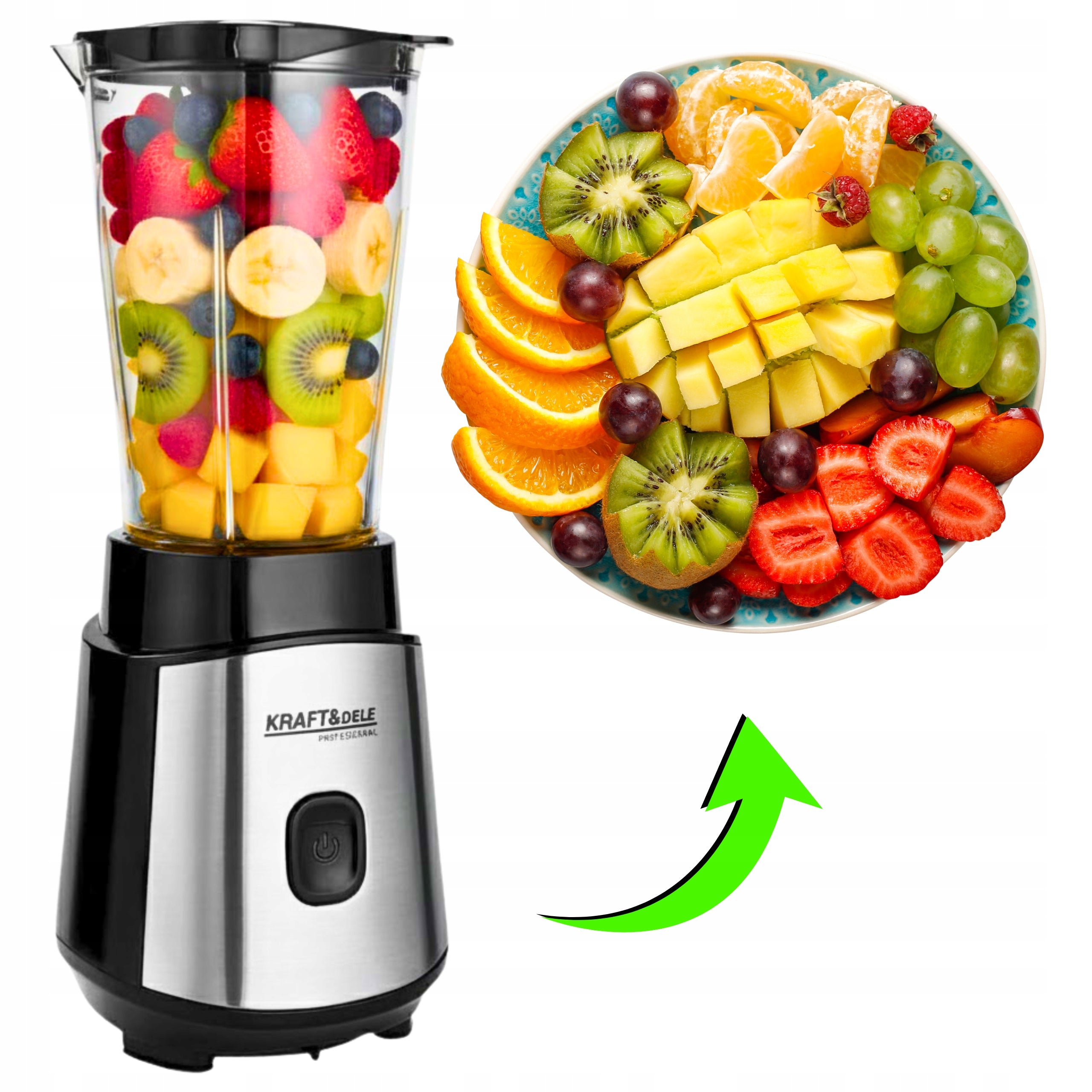 CUP BLENDER 1500W ICE COCKTAIL SMOOTHIE MIXER 2 WATER BOTTLES + GRINDER Manufacturer code BLENDER KIELICHOWY MIKSER 1500W MOCNY