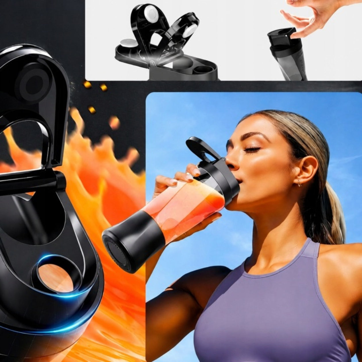 CUP BLENDER 360 IN WIRELESS 0,7L PORTABLE TRAVEL Packaging status original