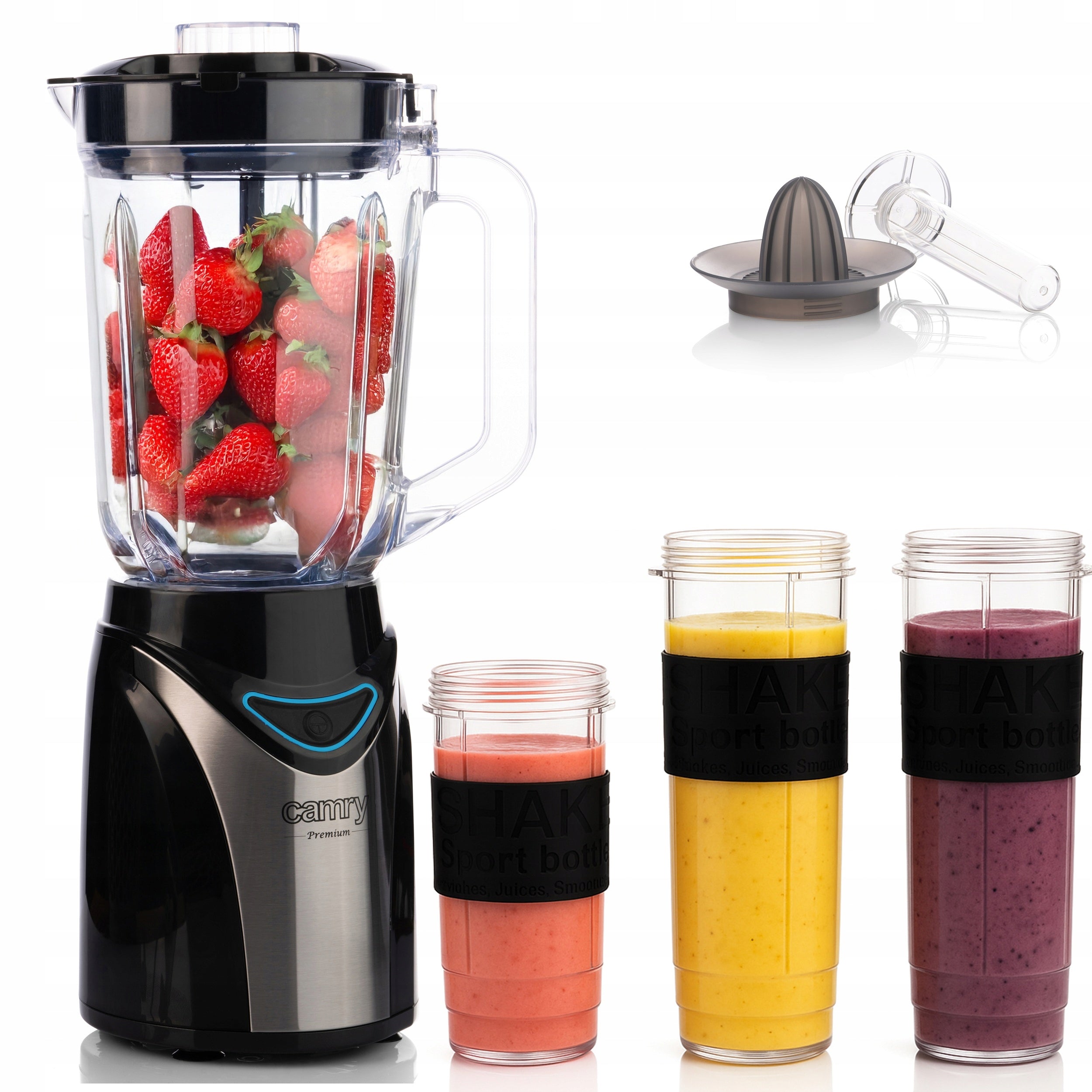 CUP BLENDER CRUSHES ICE 3 WATER BOTTLES SHREDDER JUICER POWERFUL 1300W