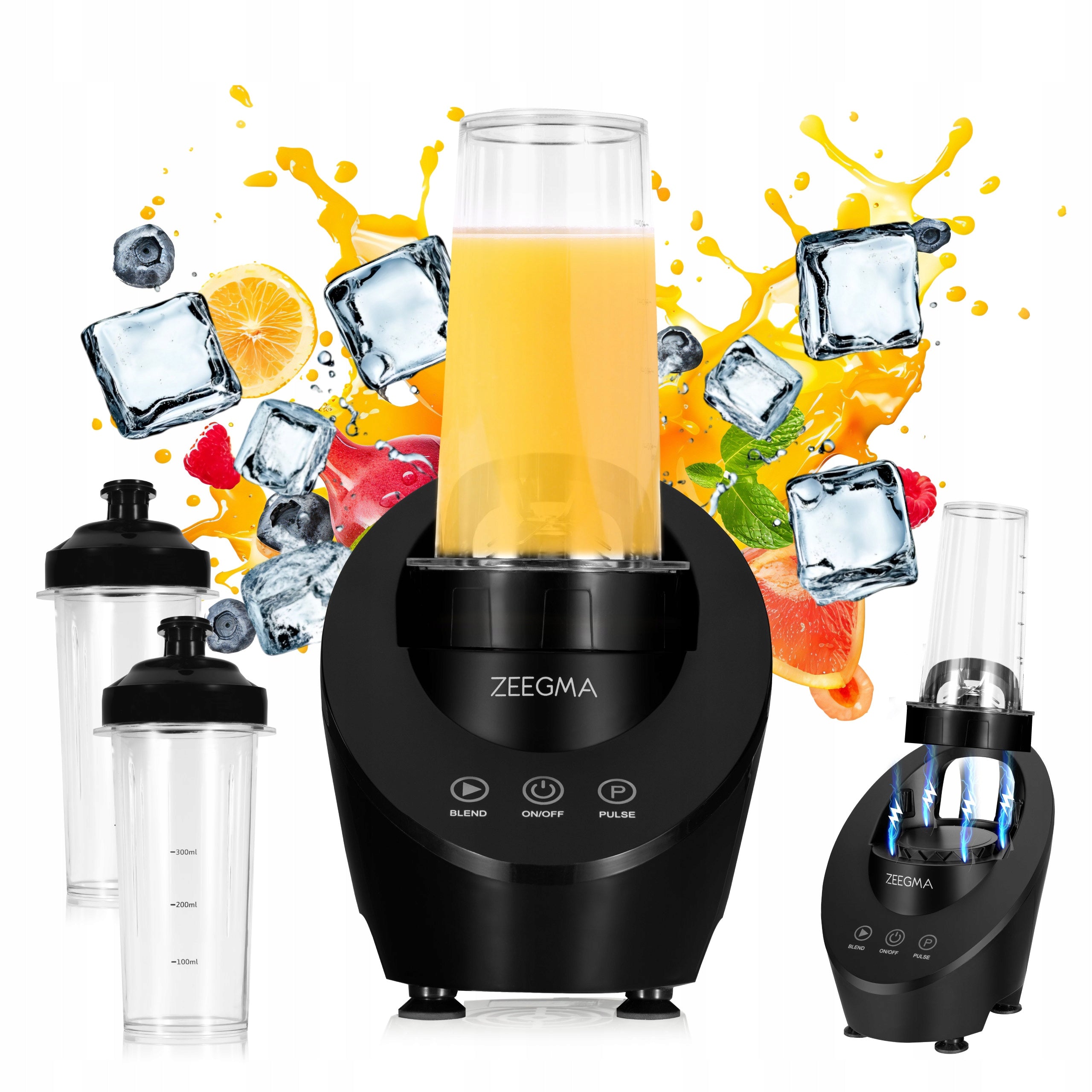 CUP BLENDER FOR MAGNETIC COCKTAILS STRONG CRUSHES ICE 2xBIDDONY