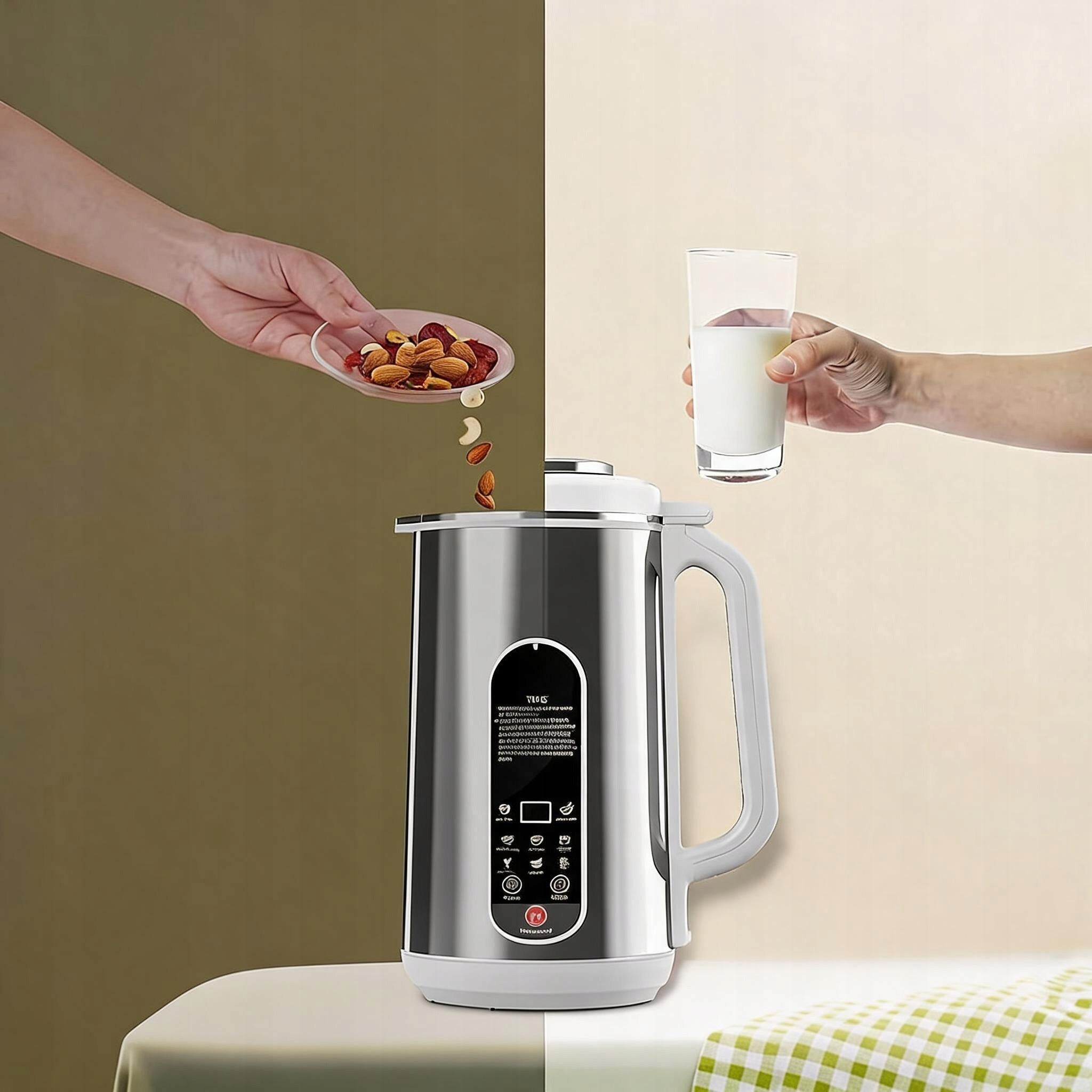CUP BLENDER FOR SMOOTHIE COCKTAILS 1200ML BOTTLE OF 8 PROGRAMS 800W Dominant color silver/gray
