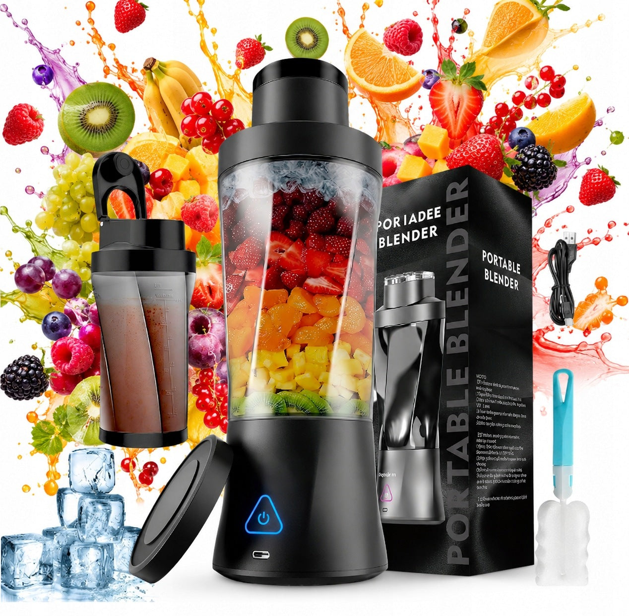CUP BLENDER FOR SMOOTHIE COCKTAILS HANDHELD Wireless USB PORTABLE