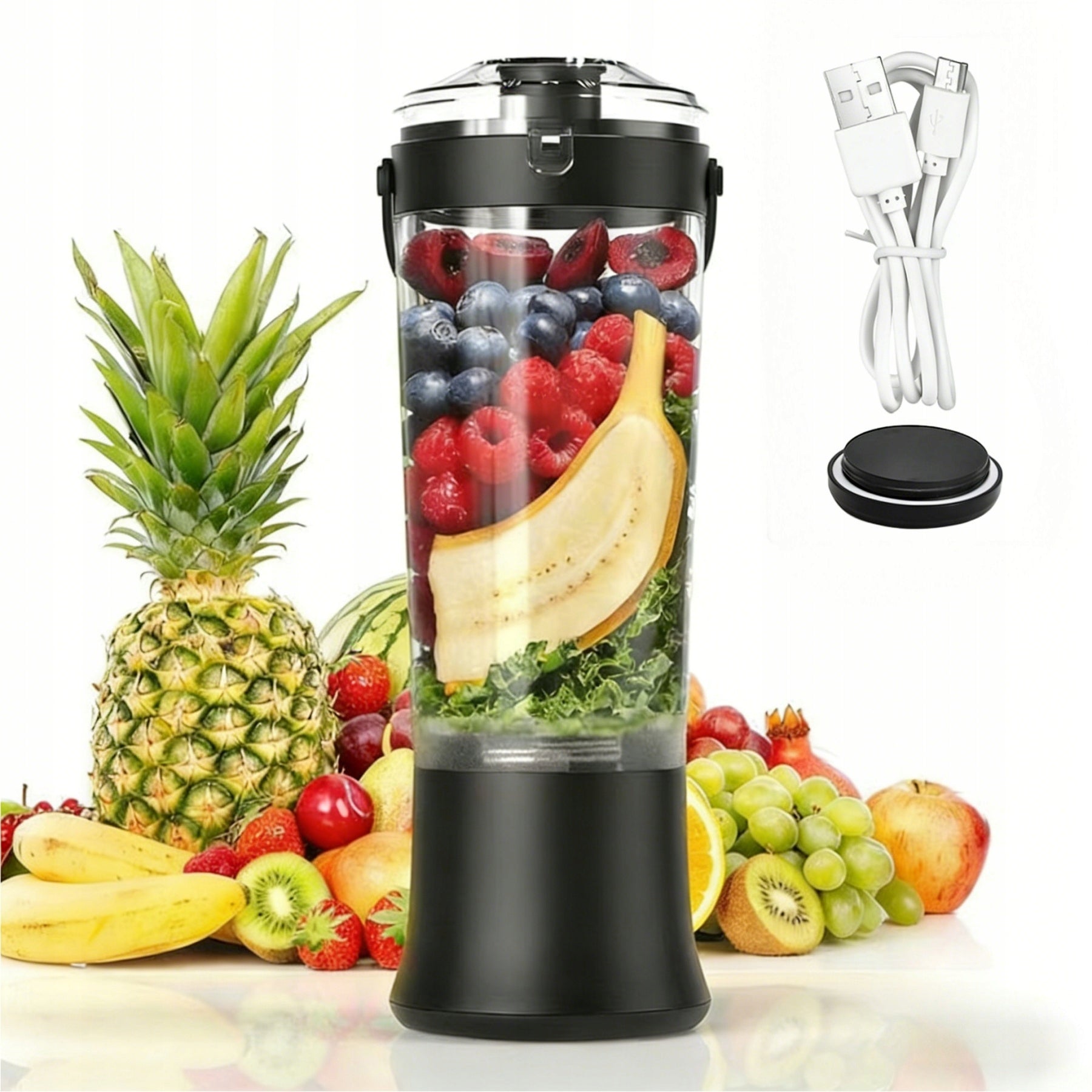 CUP BLENDER FOR SMOOTHIE COCKTAILS HANDHELD Wireless USB PORTABLE