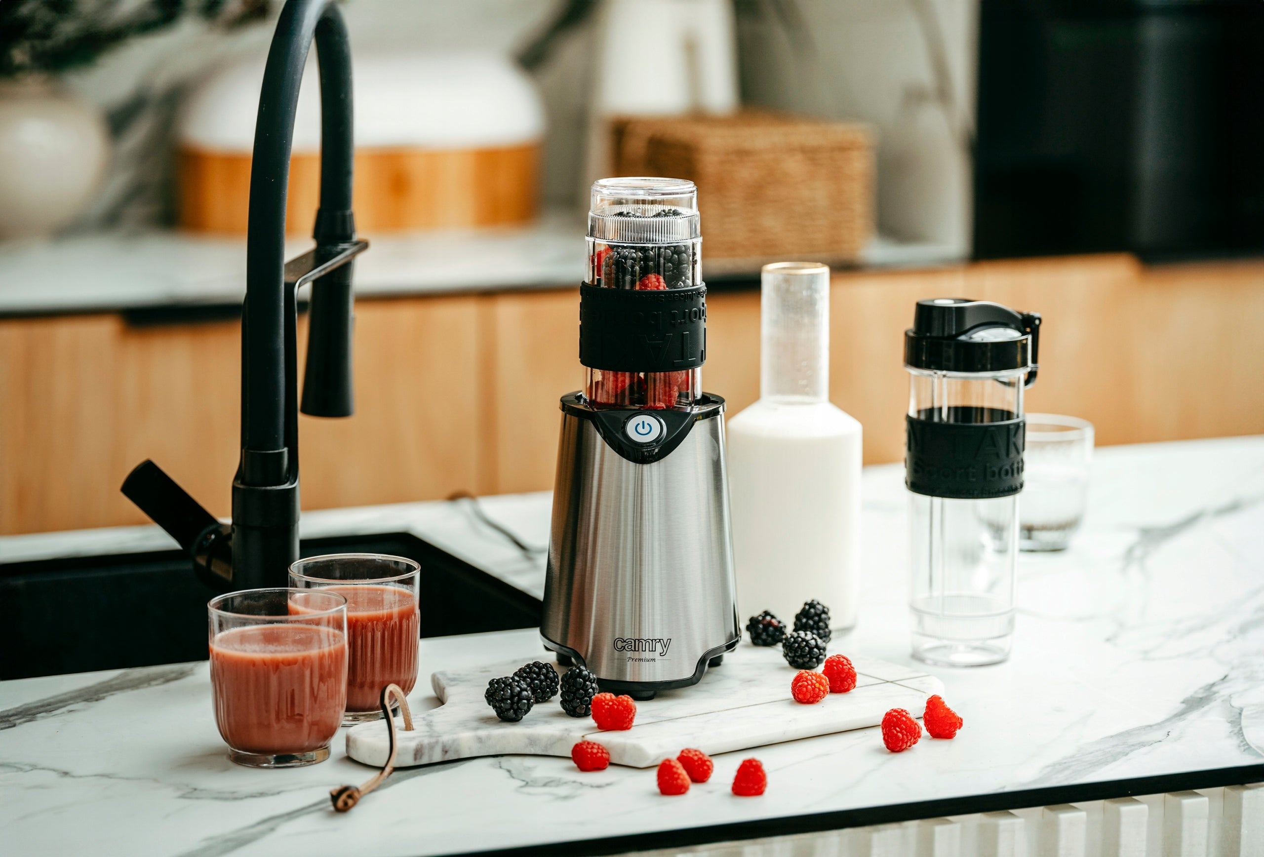 CUP BLENDER FOR SMOOTHIE COCKTAILS PORTABLE + WATER BOTTLES CRUSHES ICE 800W Packaging status original