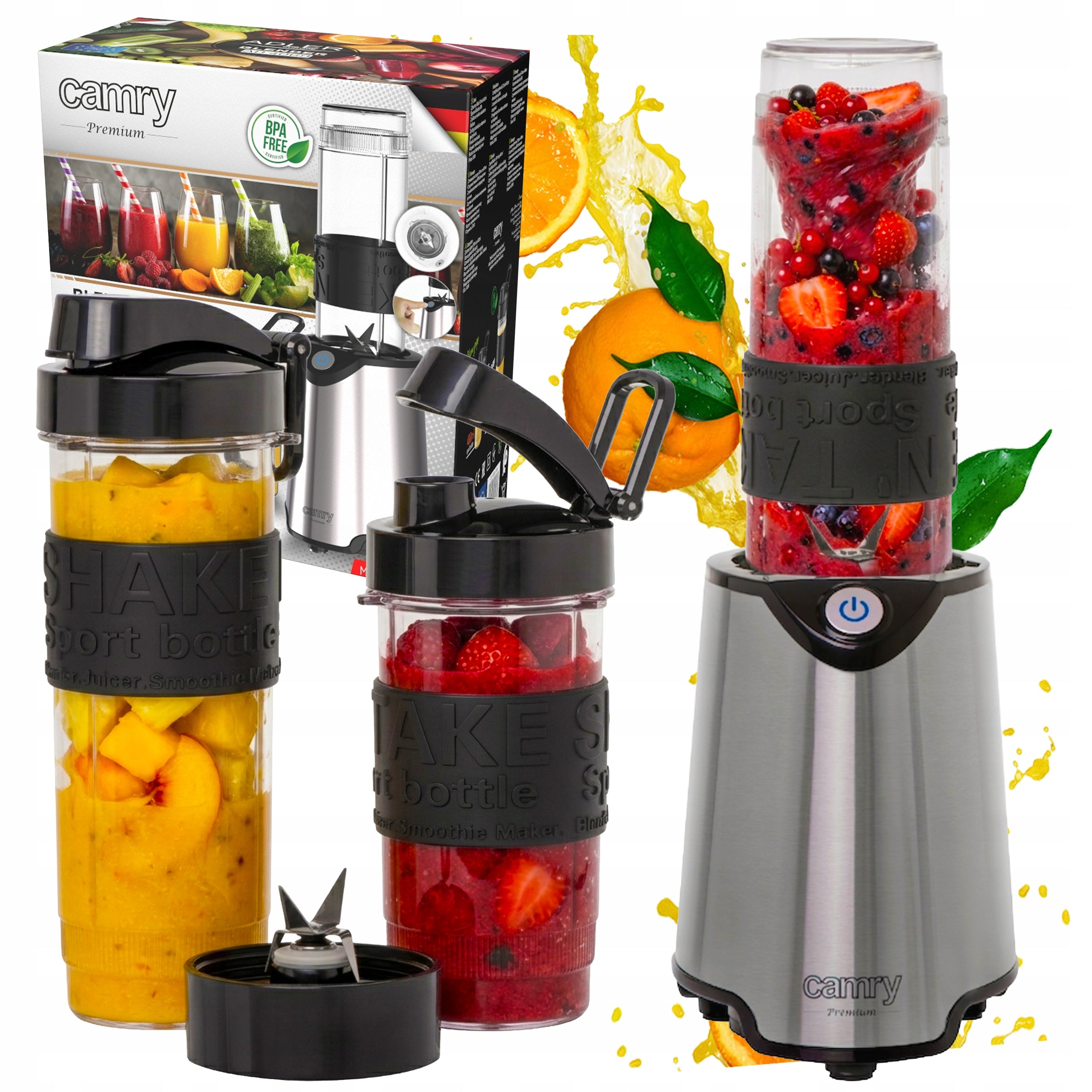 CUP BLENDER FOR SMOOTHIE COCKTAILS PORTABLE + WATER BOTTLES CRUSHES ICE 800W