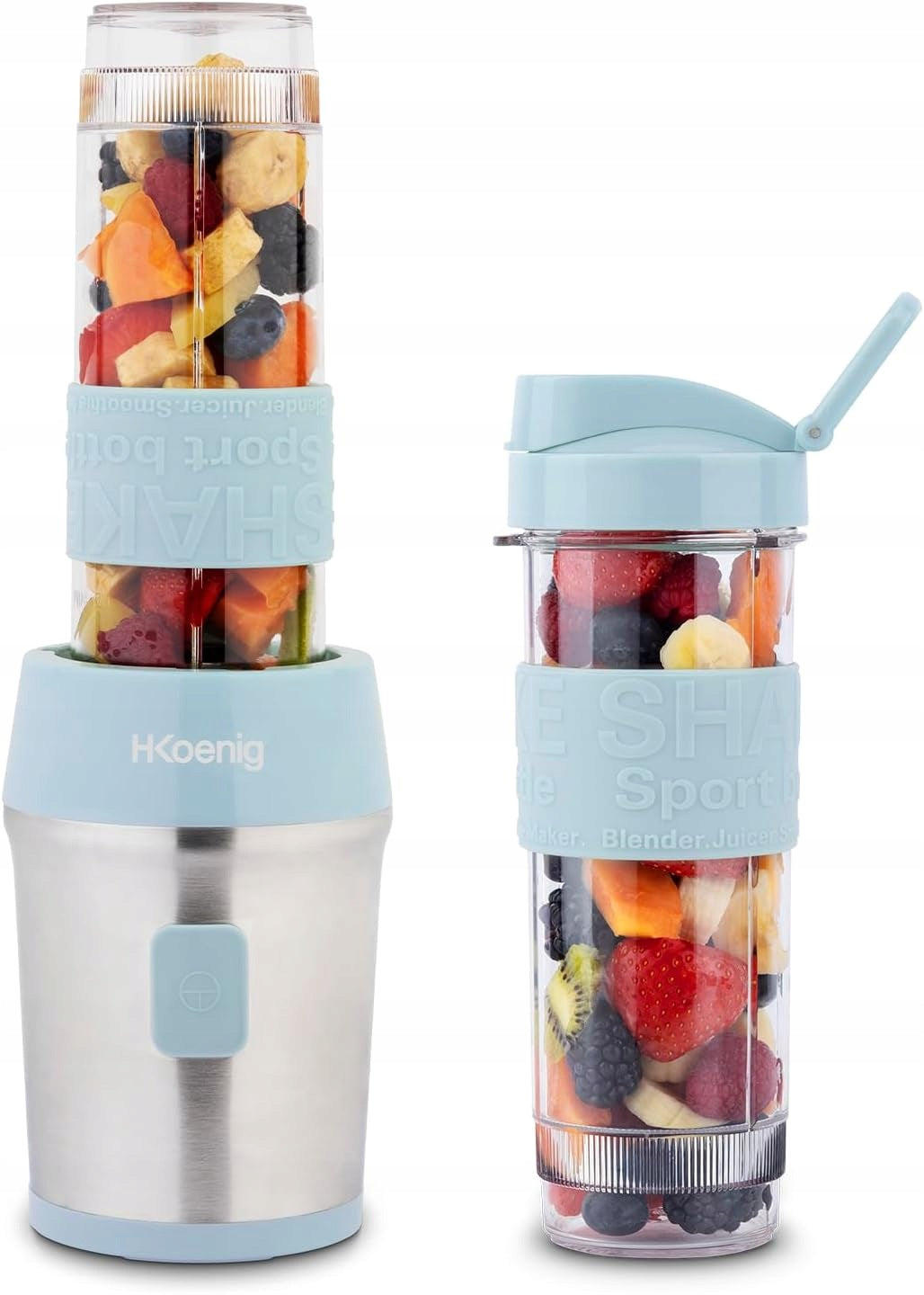 CUP BLENDER FOR SMOOTHIE WATER BOTTLE 570ml 300W STEEL H.KOENIG SMOO16