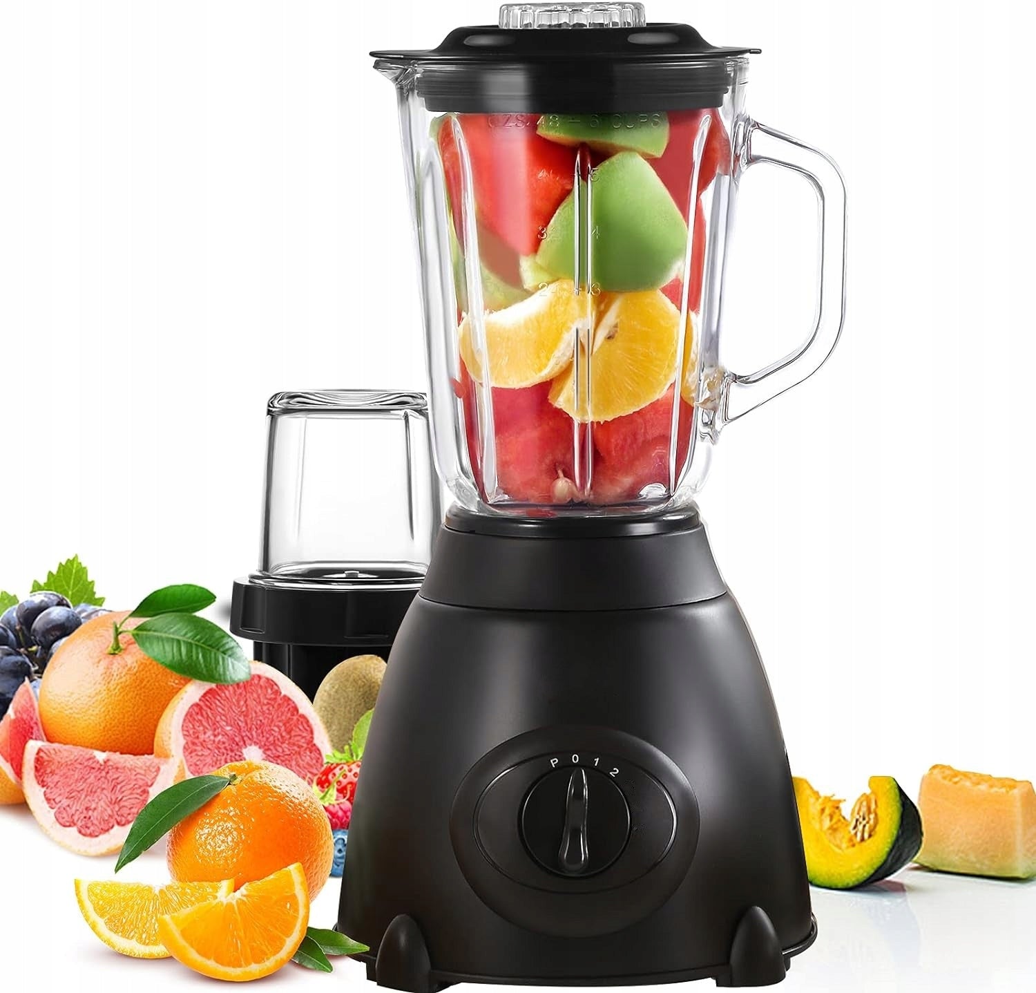 CUP BLENDER GLASS STANDING MIXER COFFEE SPICE SHREDDER 800W Packaging status original