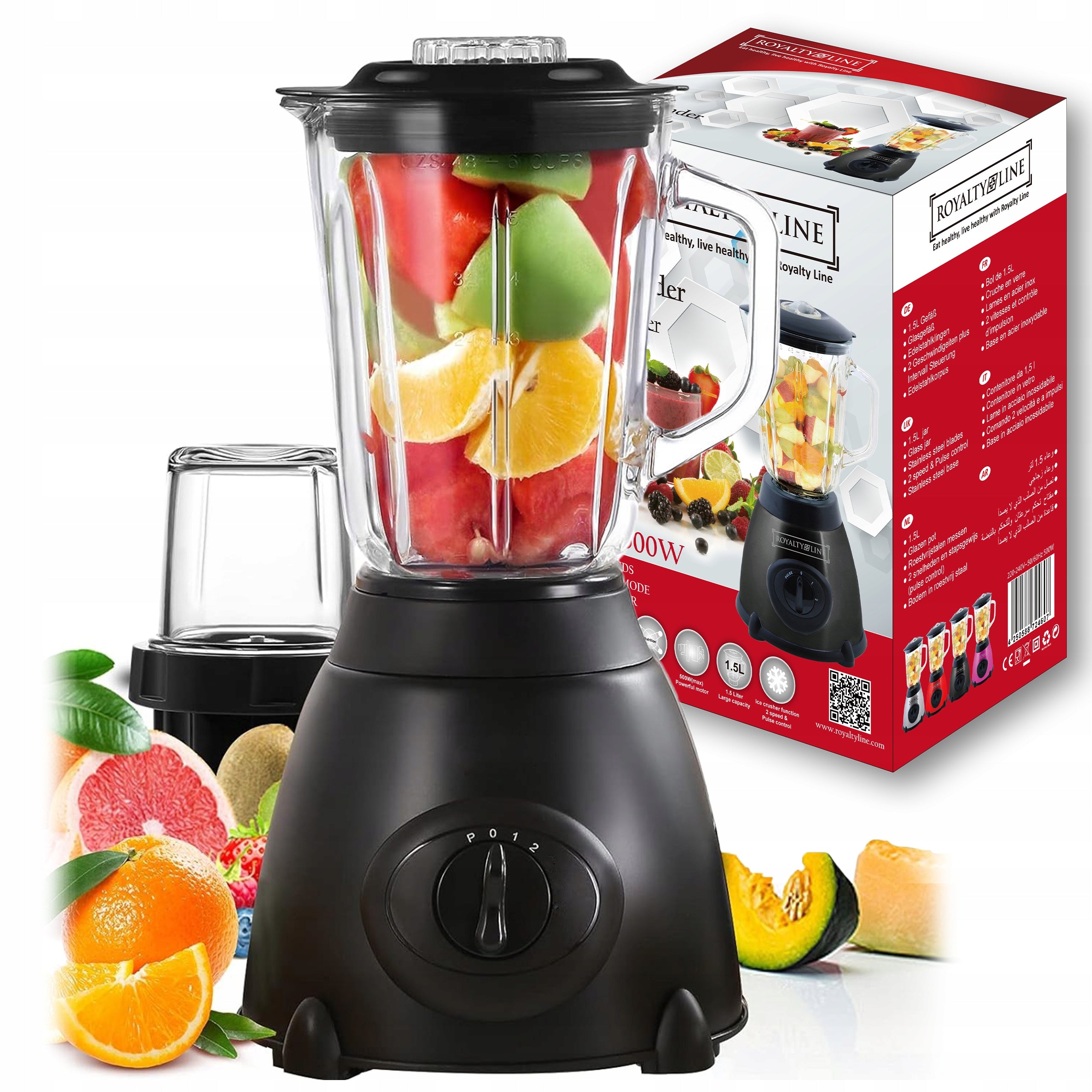 CUP BLENDER GLASS STANDING MIXER COFFEE SPICE SHREDDER 800W