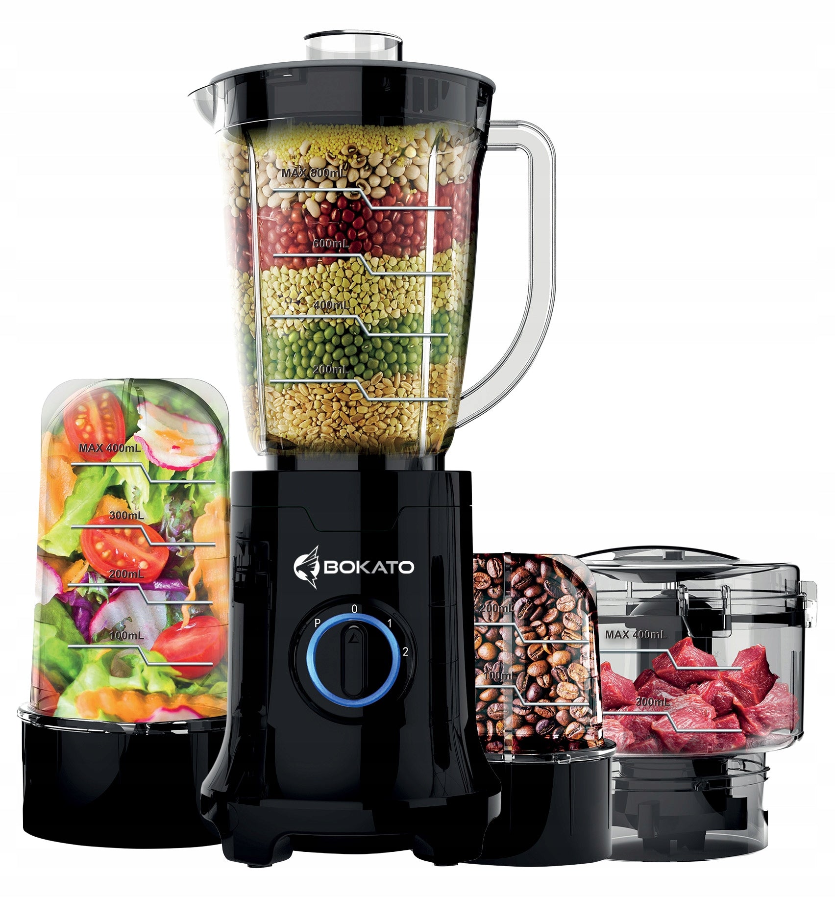 CUP BLENDER NUTRIBULLET 200/400/800ML SHREDDER 800W BOKATO