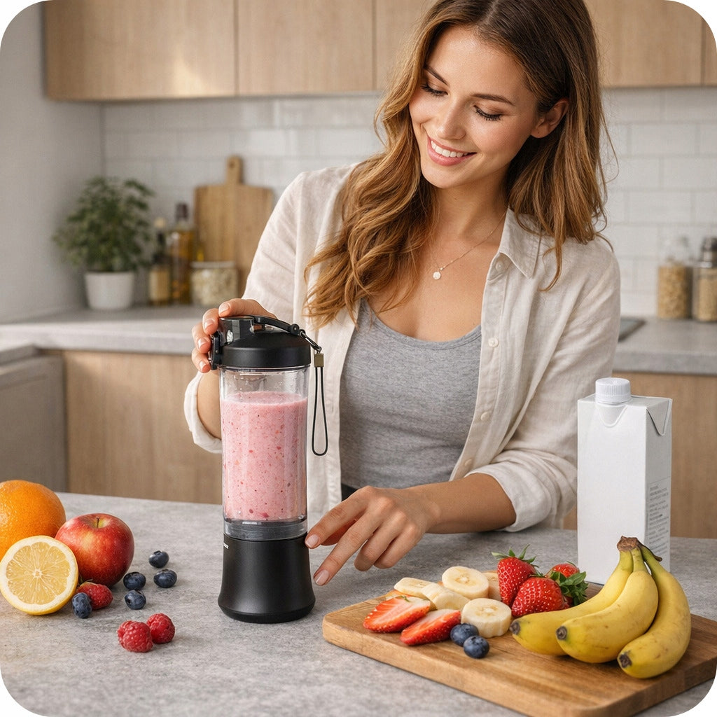 CUP BLENDER PORTABLE WIRELESS USB FOR PERSONAL SMOOTHIE 600ML Packaging status original
