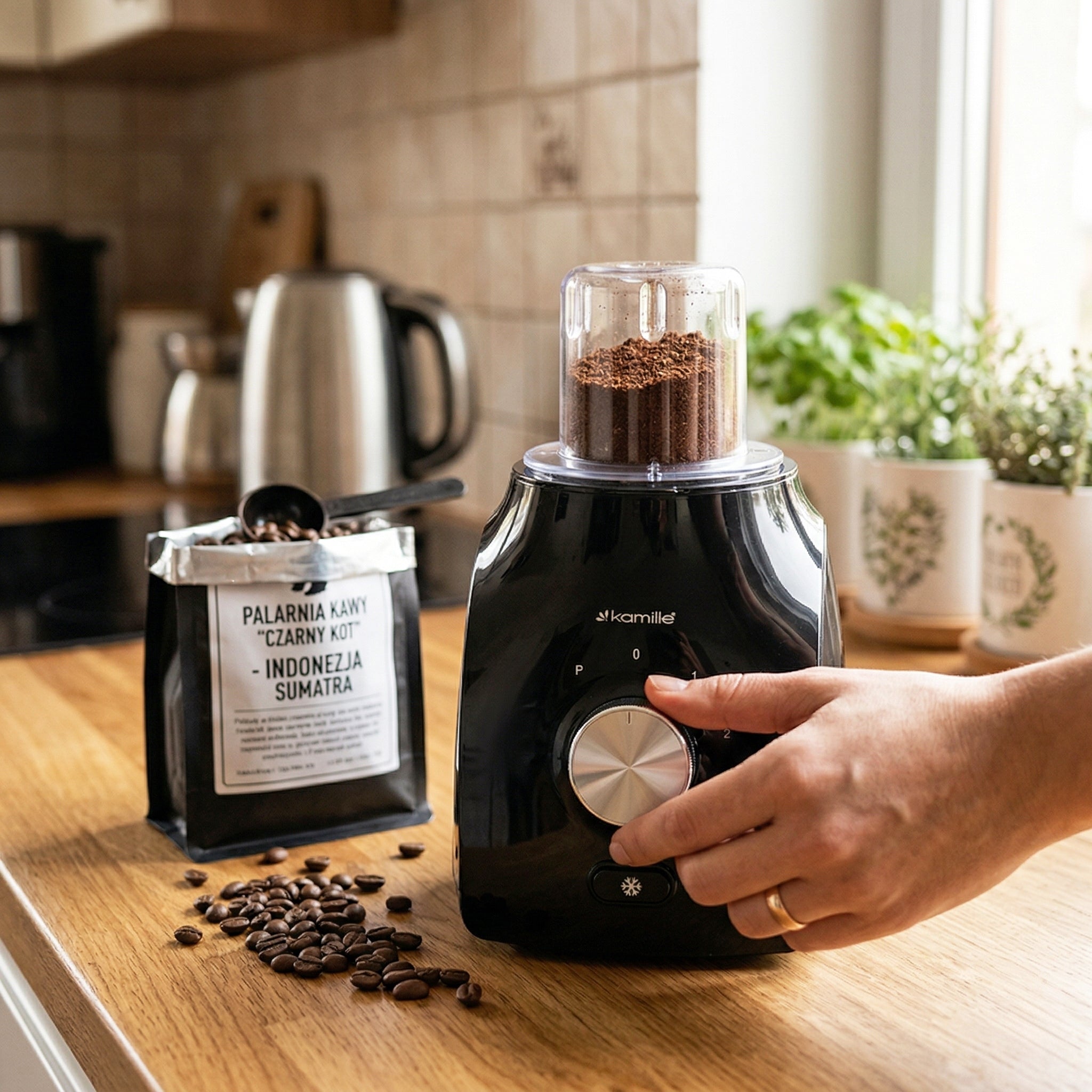 CUP BLENDER POWERFUL COCKTAIL MIXER + 2-IN-1 COFFEE GRINDER KAMILLE Brand Kamille